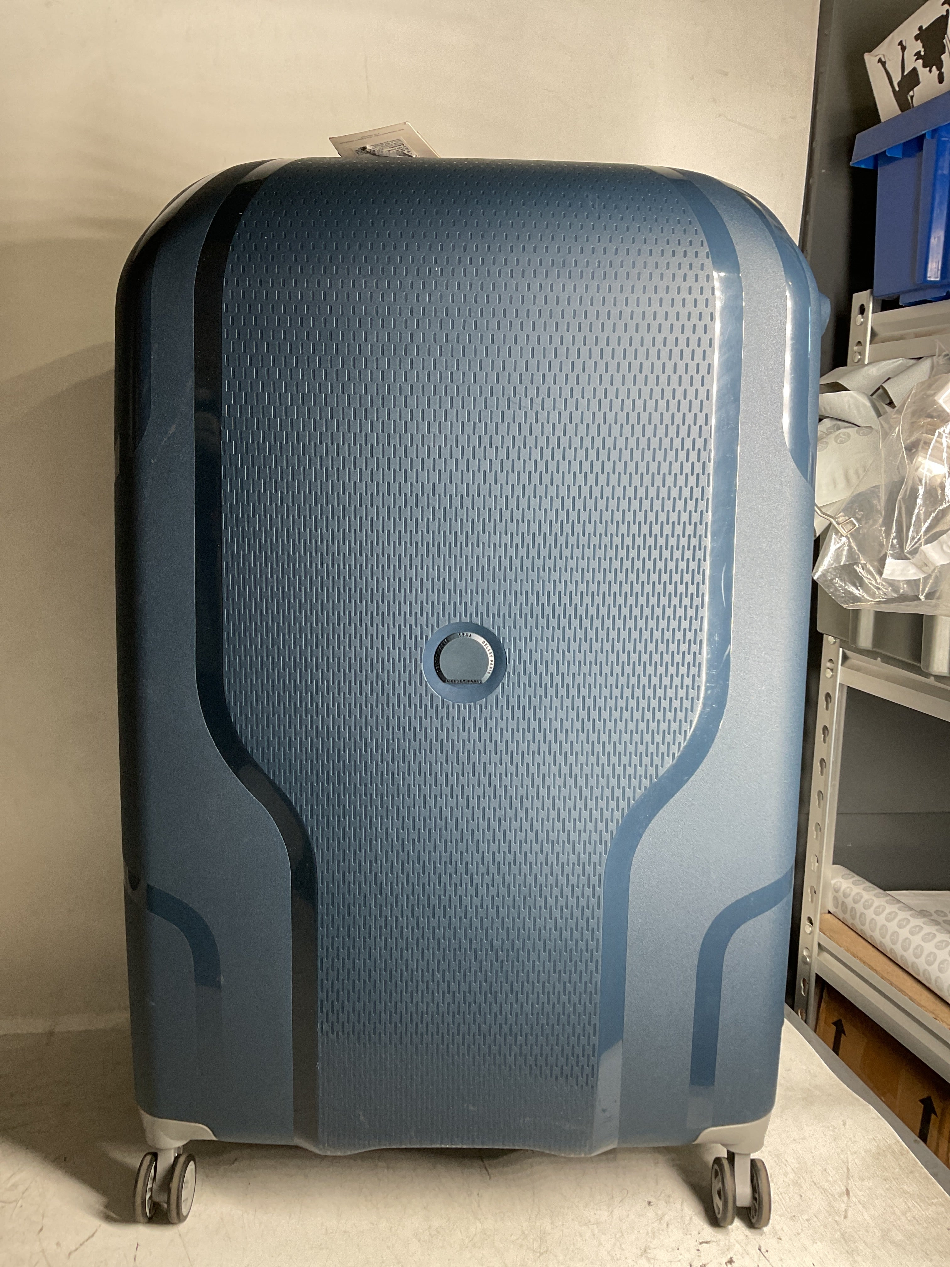 DELSEY Paris Clavel Hardside Expandable Luggage with Spinner Wheels ( BLUE JEAN , Checked-Large 30 Inch ) BLUE JEAN Checked Large 30 Inch U14