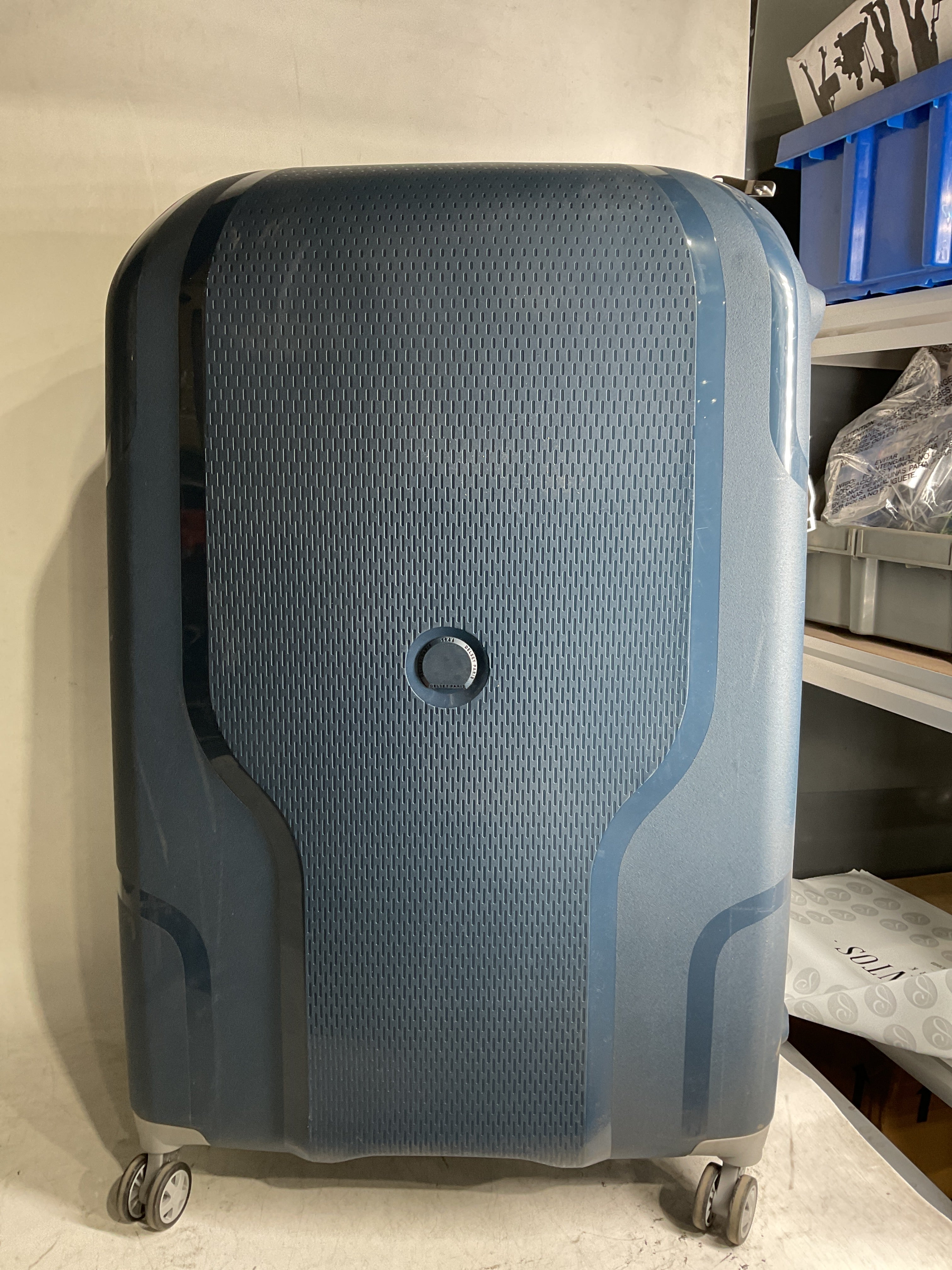 DELSEY Paris Clavel Hardside Expandable Luggage with Spinner Wheels ( BLUE JEAN , Checked-Large 30 Inch ) BLUE JEAN Checked Large 30 Inch U18