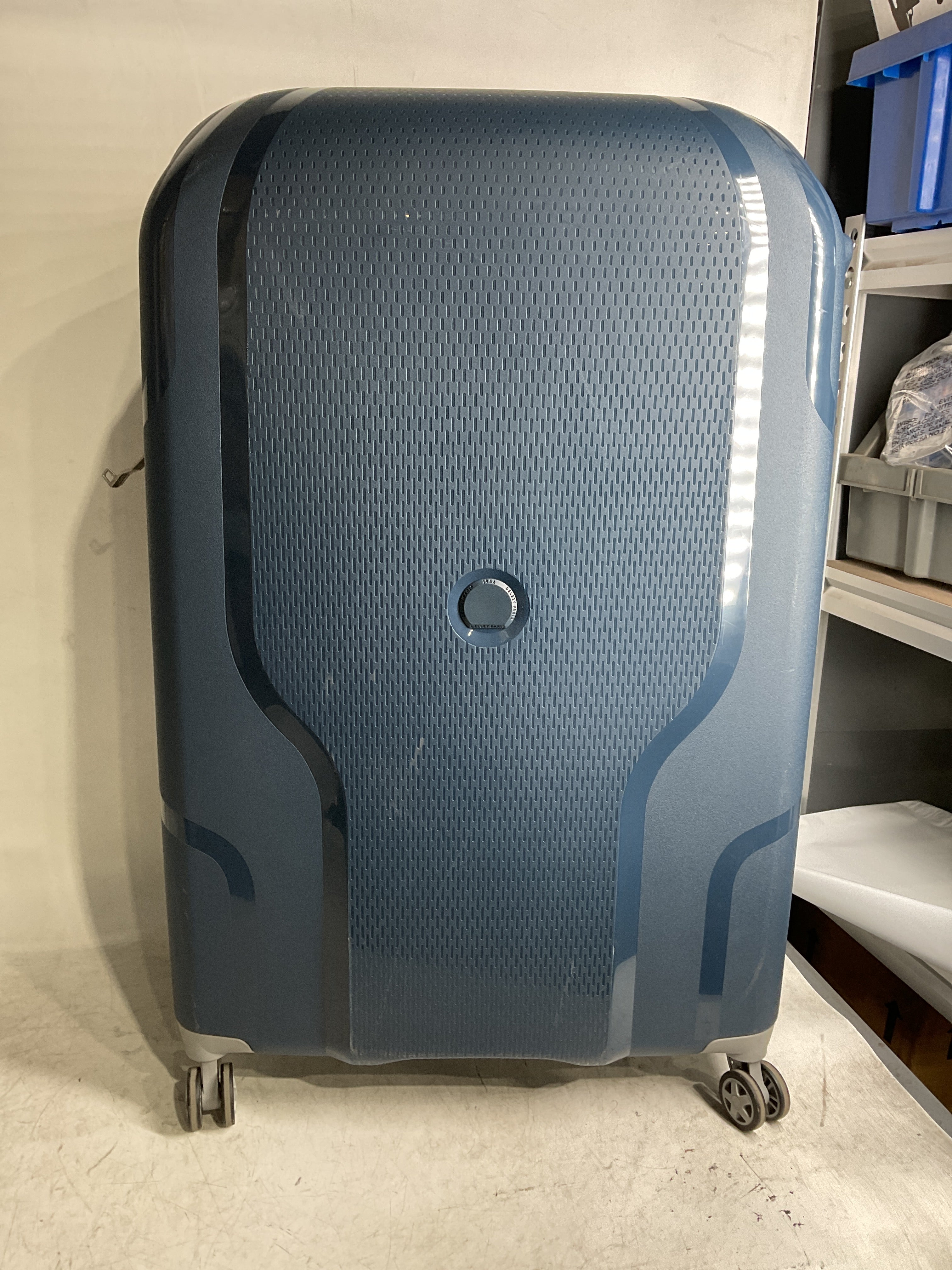 DELSEY Paris Clavel Hardside Expandable Luggage with Spinner Wheels ( BLUE JEAN , Checked-Large 30 Inch ) BLUE JEAN Checked Large 30 Inch U19