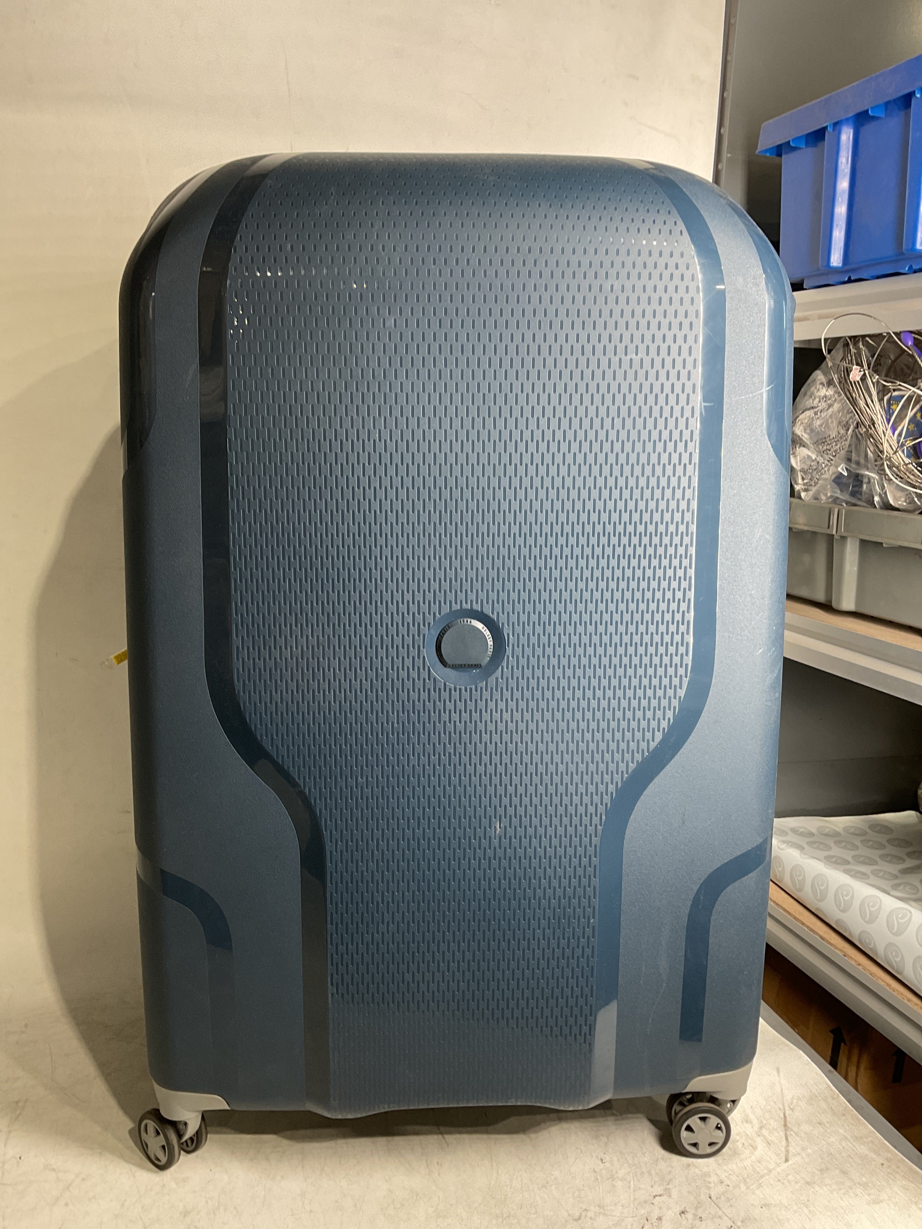 DELSEY Paris Clavel Hardside Expandable Luggage with Spinner Wheels ( BLUE JEAN , Checked-Large 30 Inch ) BLUE JEAN Checked Large 30 Inch U22