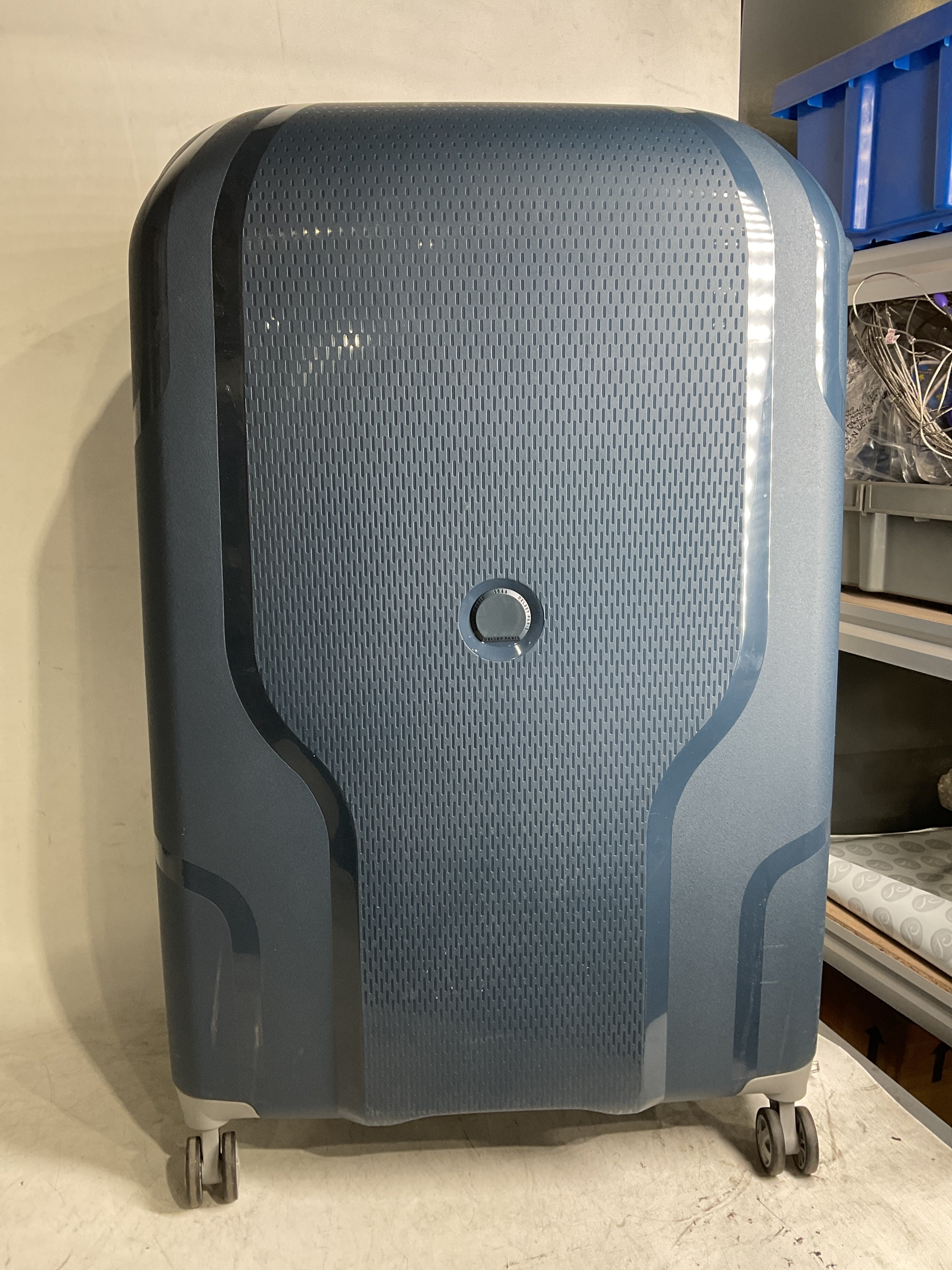DELSEY Paris Clavel Hardside Expandable Luggage with Spinner Wheels ( BLUE JEAN , Checked-Large 30 Inch ) BLUE JEAN Checked Large 30 Inch U24