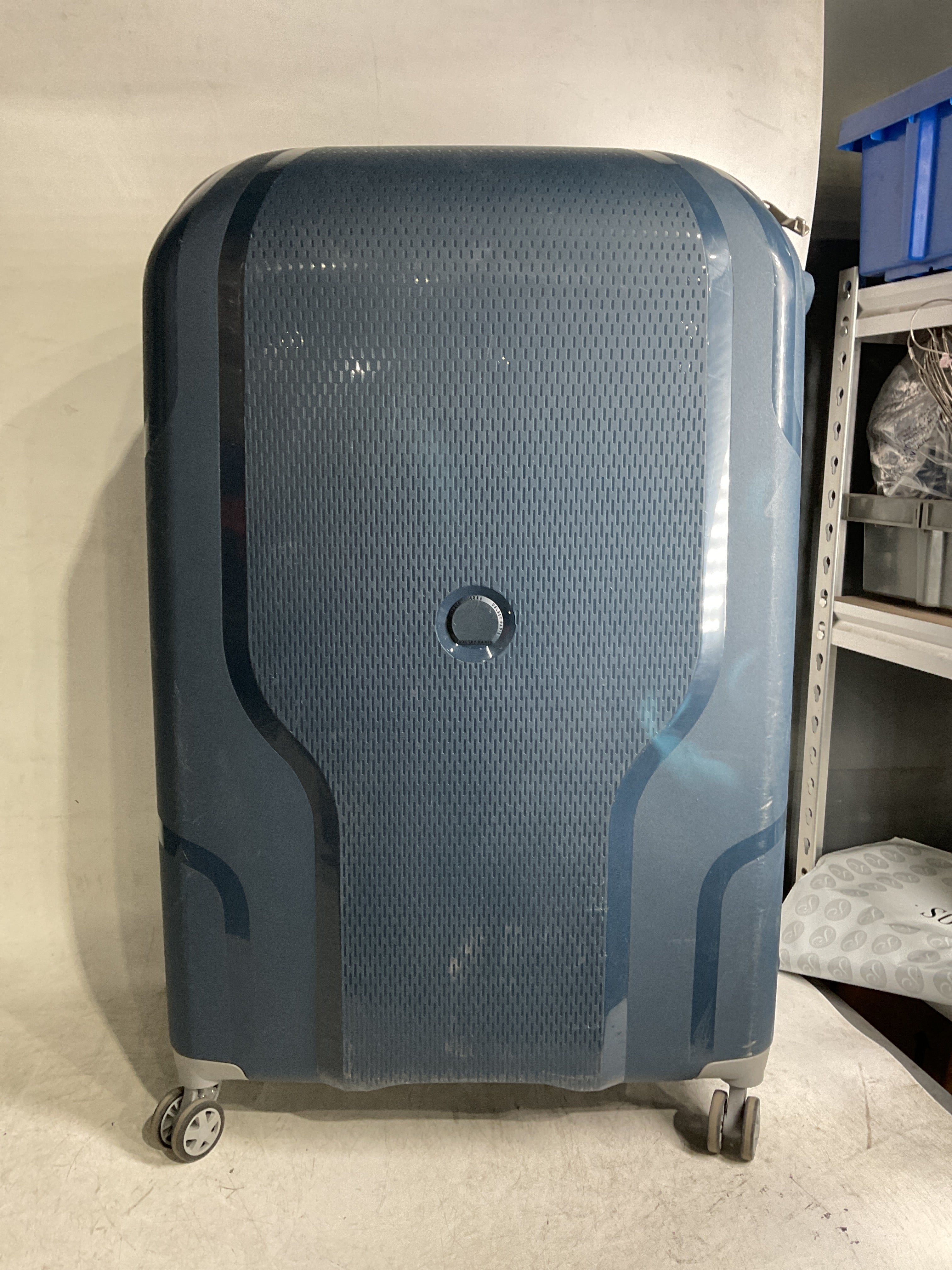 DELSEY Paris Clavel Hardside Expandable Luggage with Spinner Wheels ( BLUE JEAN , Checked-Large 30 Inch ) BLUE JEAN Checked Large 30 Inch U26