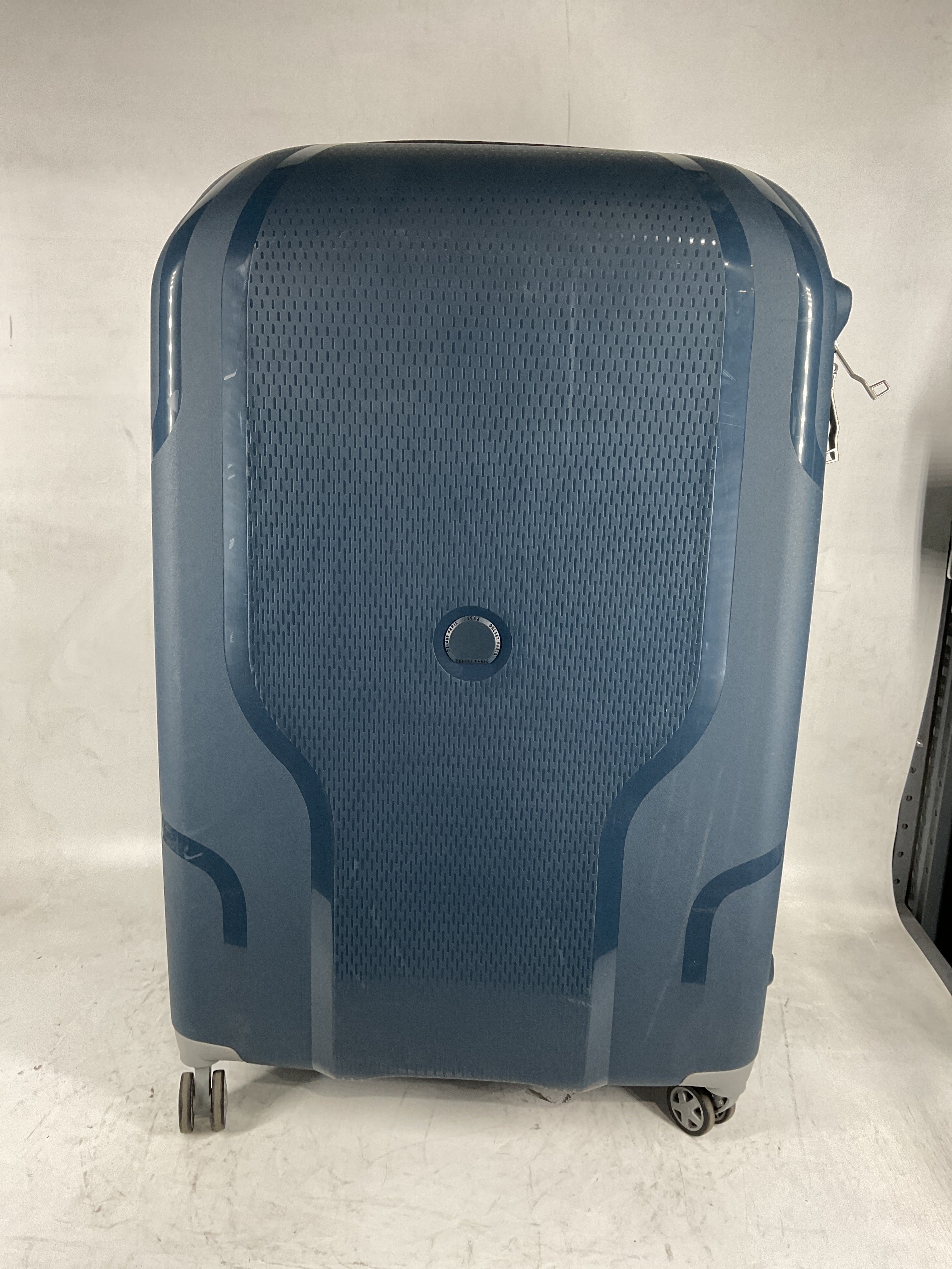 DELSEY Paris Clavel Hardside Expandable Luggage with Spinner Wheels BLUE JEAN Checked Large 30 Inch U4
