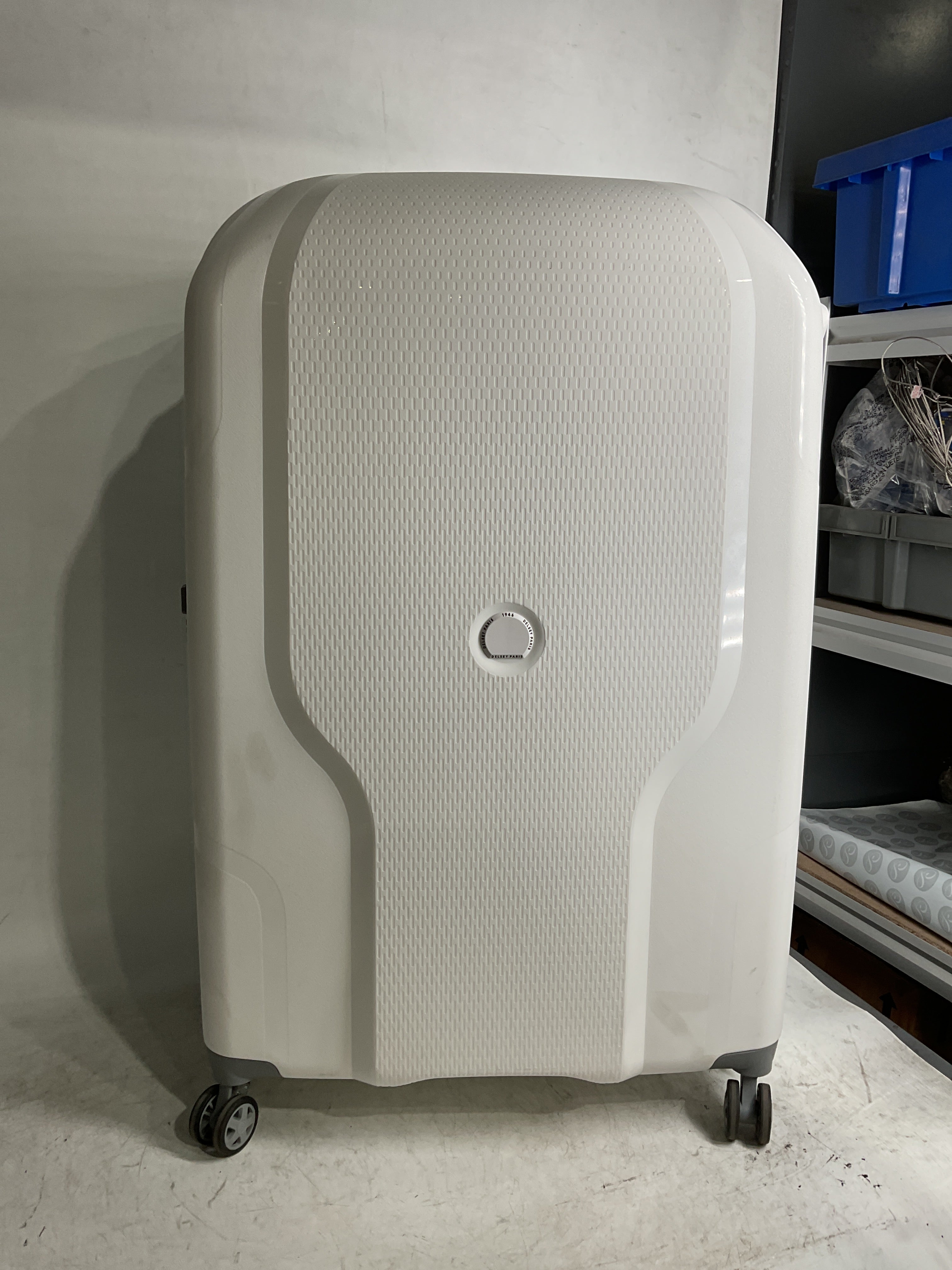 DELSEY Paris Clavel Hardside Expandable Luggage with Spinner Wheels ( WHITE , Checked-Large 30 Inch ) WHITE Checked Large 30 Inch U9