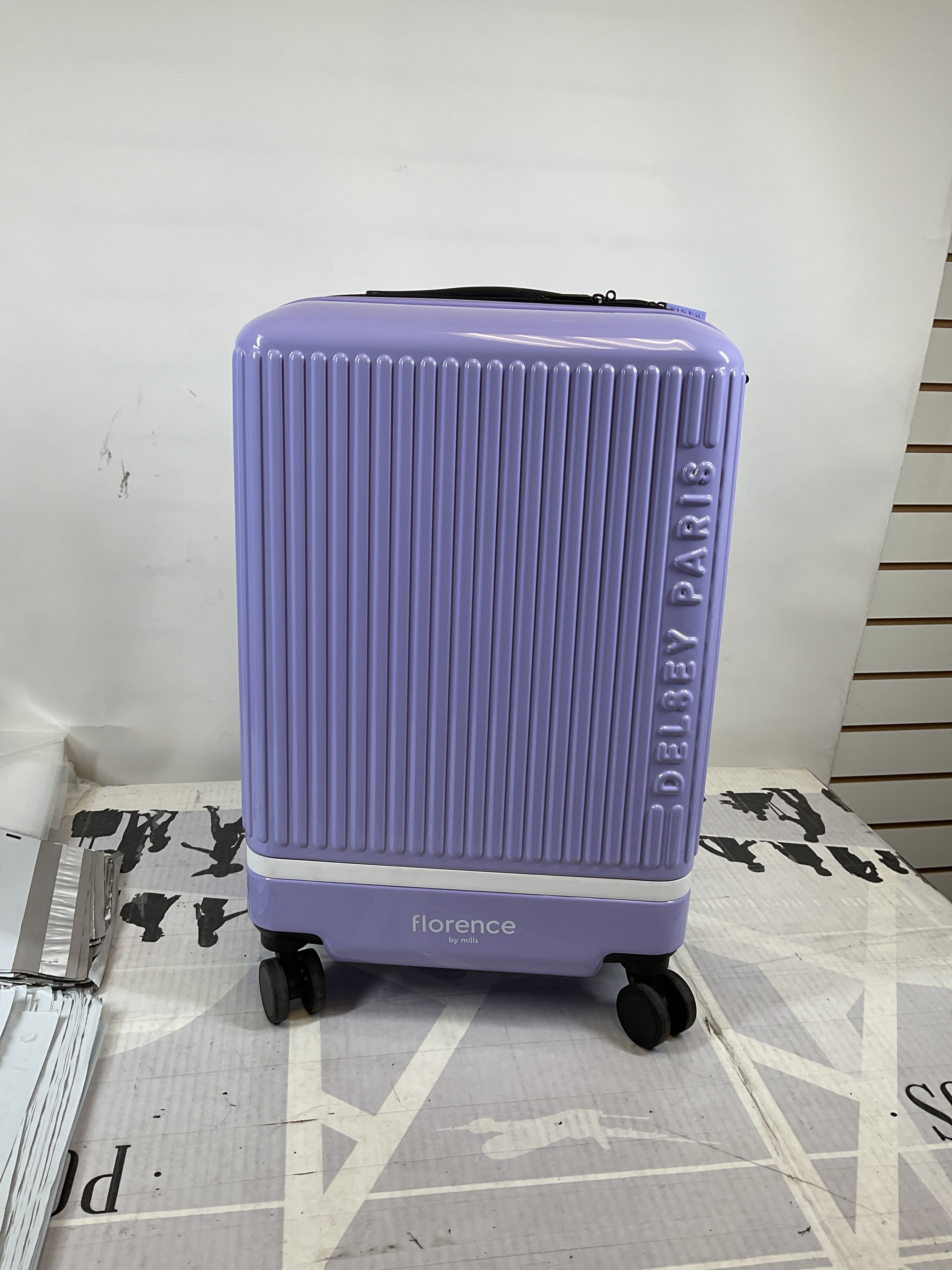 florence by mills x DELSEY PARIS Spin Me Away Expandable 20" Carry-On Spinner Upright ( Lavender , 20" Carry-On Spinner ) Lavender 20 Carry On Spinner U3