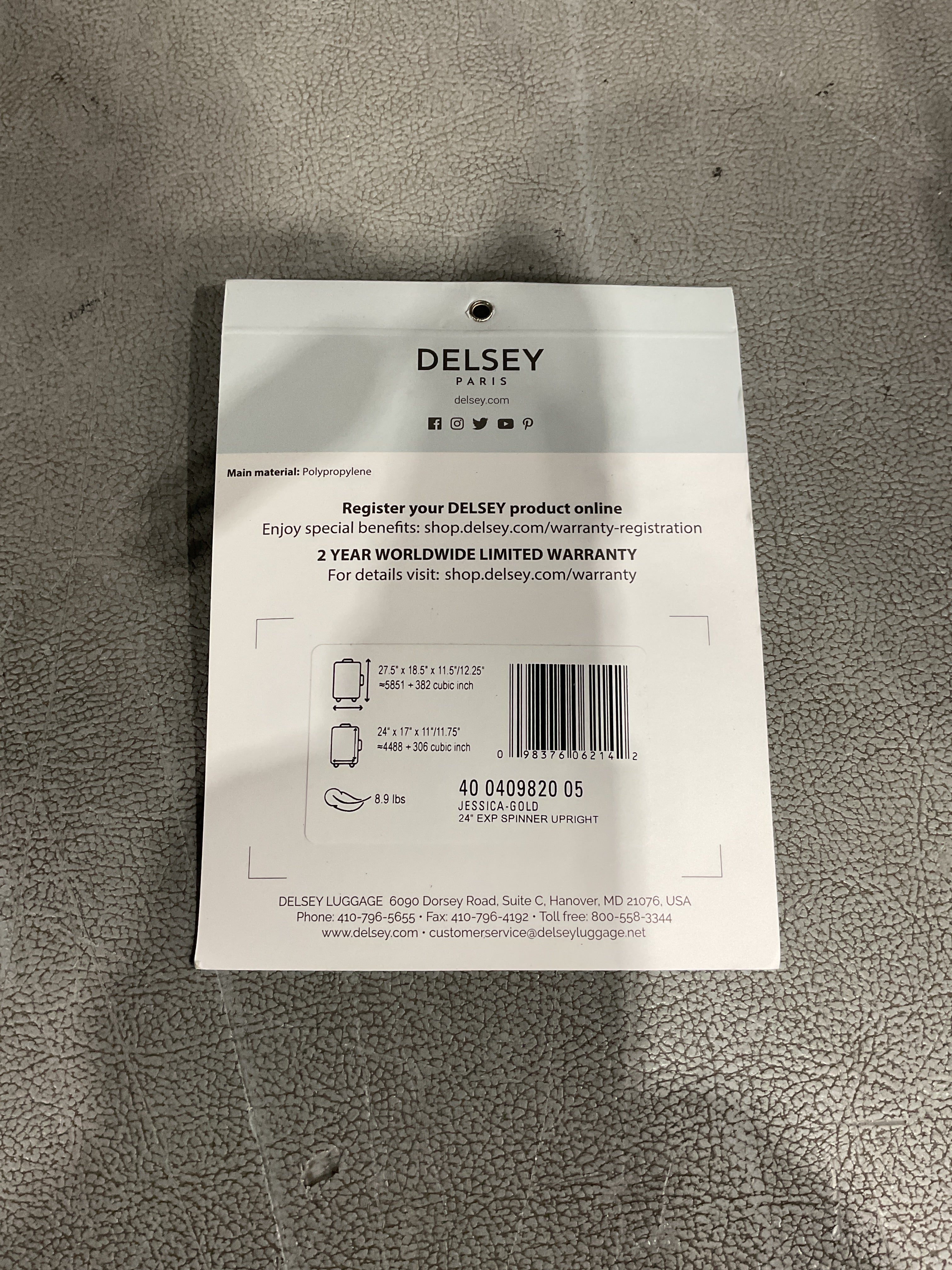 Delsey Paris Jessica Gold Medium Set of 4 Wheels U17