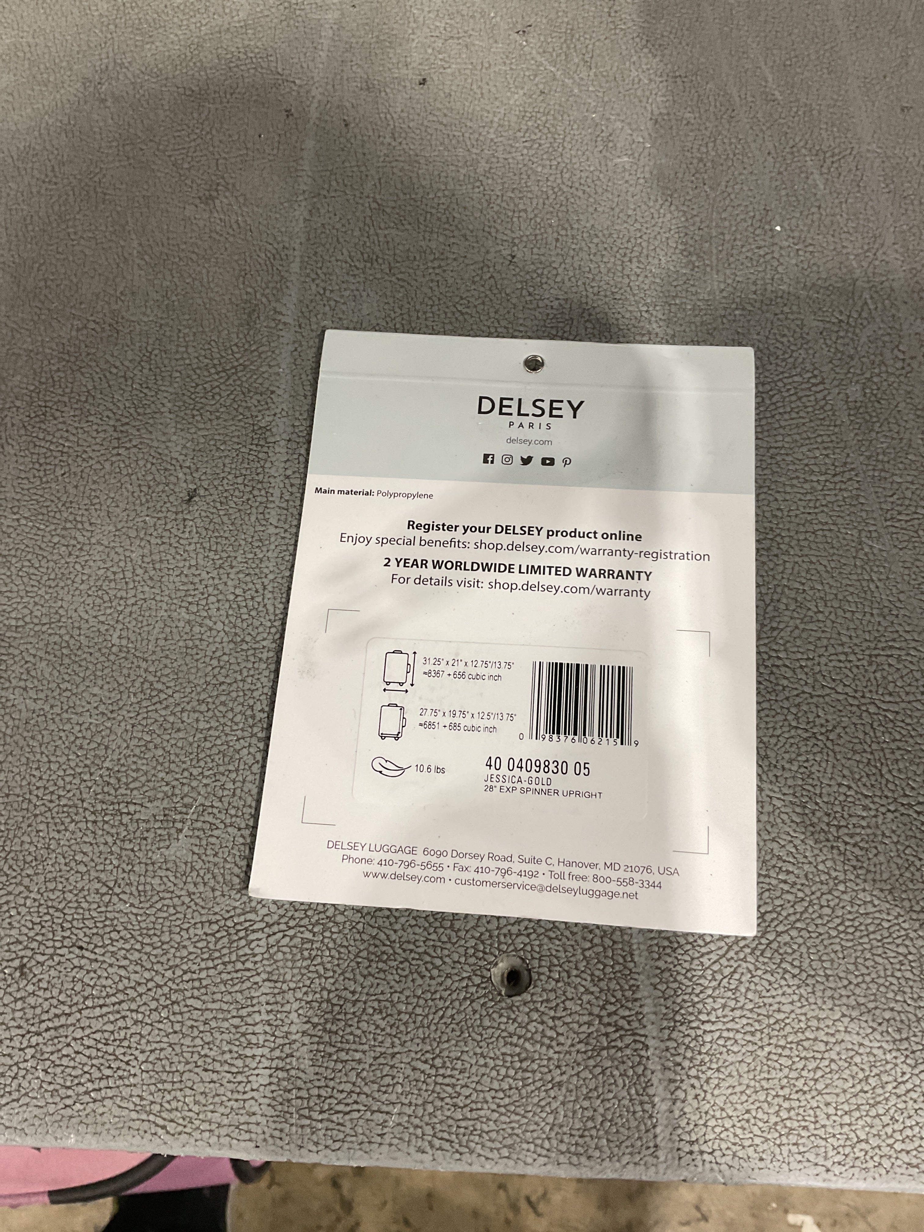 Delsey Paris Jessica Gold Large Set of 4 Wheels U18