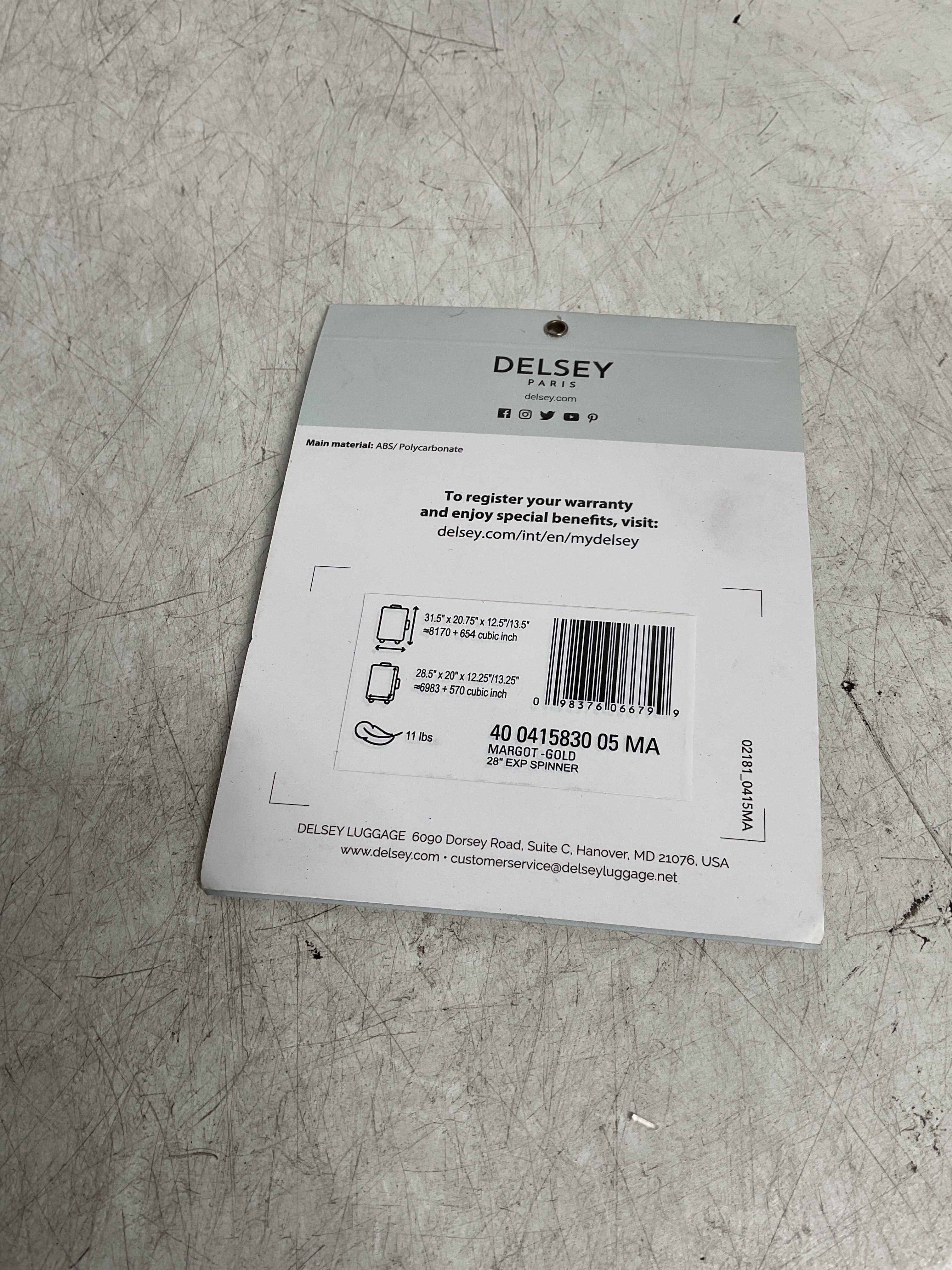 Delsey Paris Margot Large Set of 4 Wheels U65