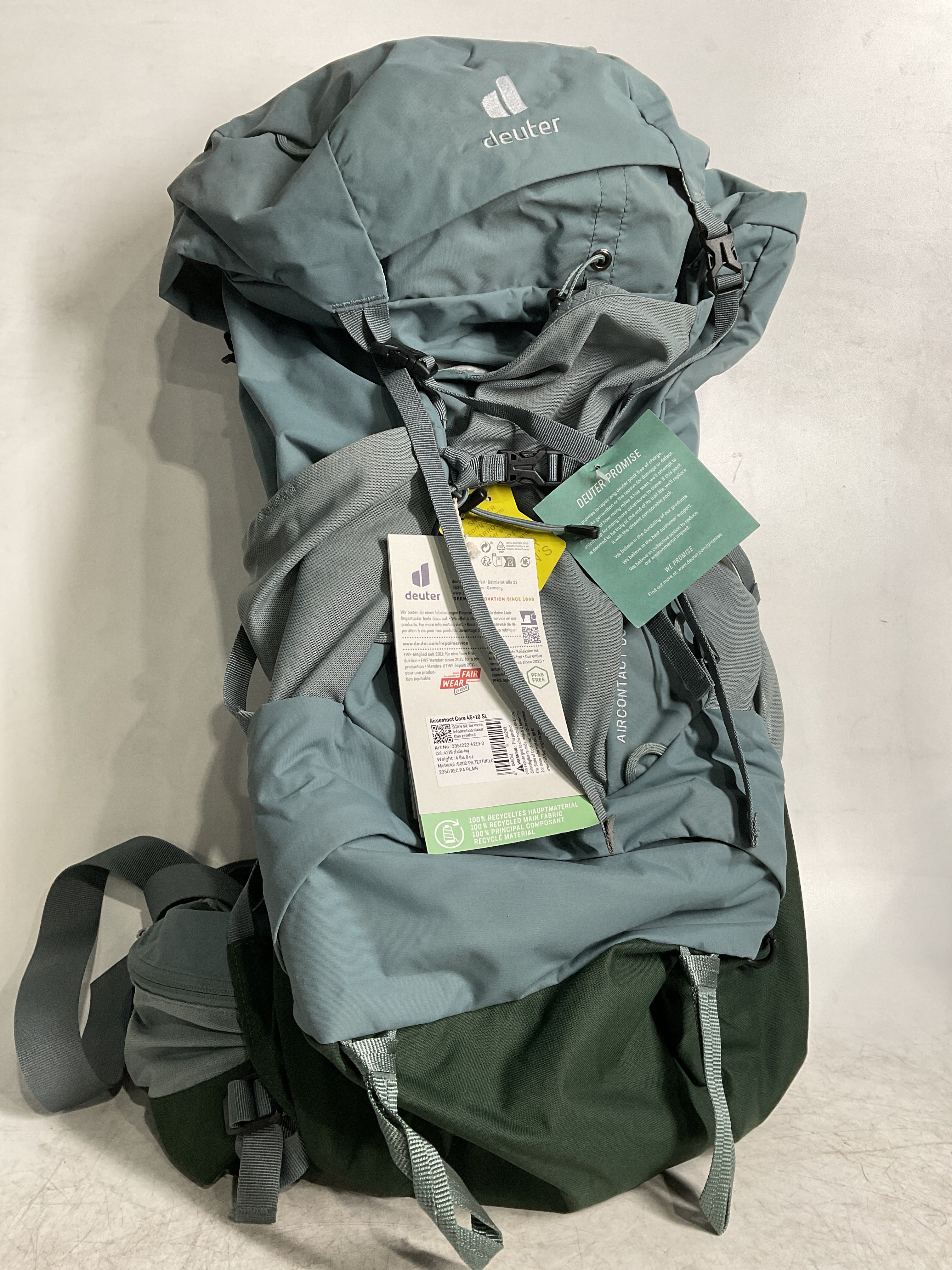 Deuter Aircontact Core 45+10 SL ( Shale-Ivy , One Size ) Shale-Ivy One Size U2
