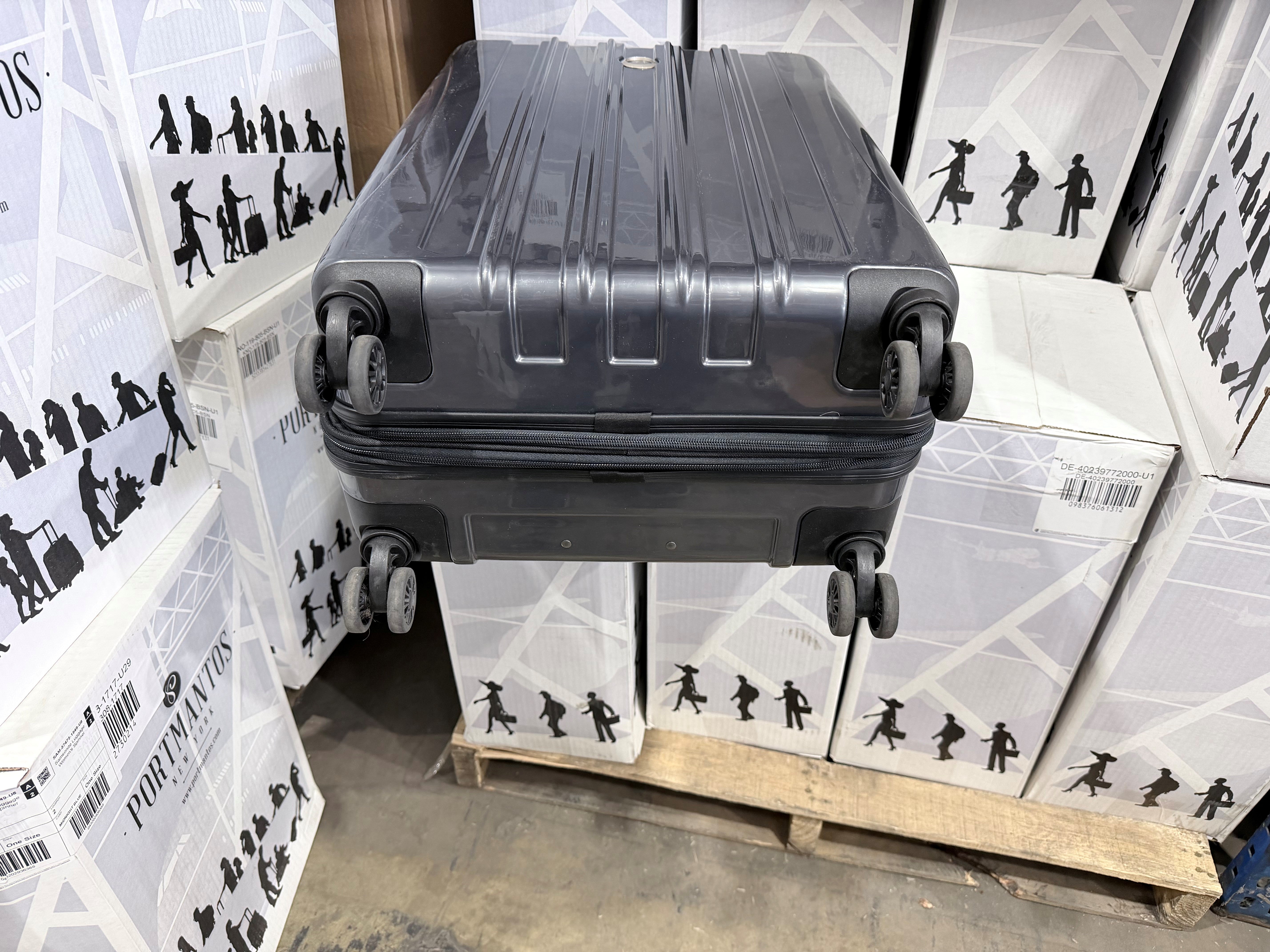 DELSEY Paris Helium Aero Hardside Expandable Luggage with Spinner Wheels Brushed Charcoal Checked Medium 25 Inch U3