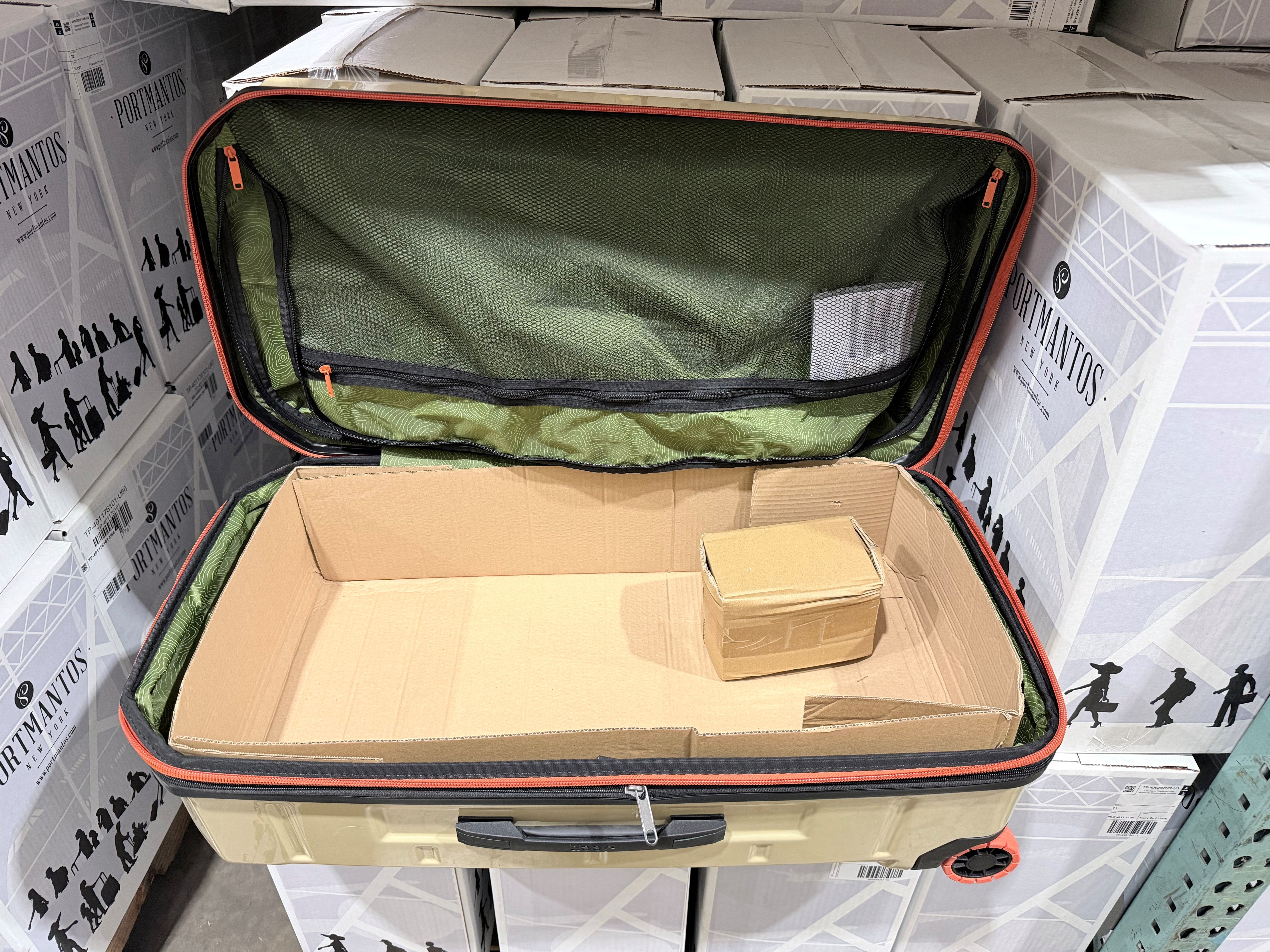 Jeep JH003B Hardside Expandable Luggage with Two Wheels Warm Sand Checked-Large 30 Inch U1