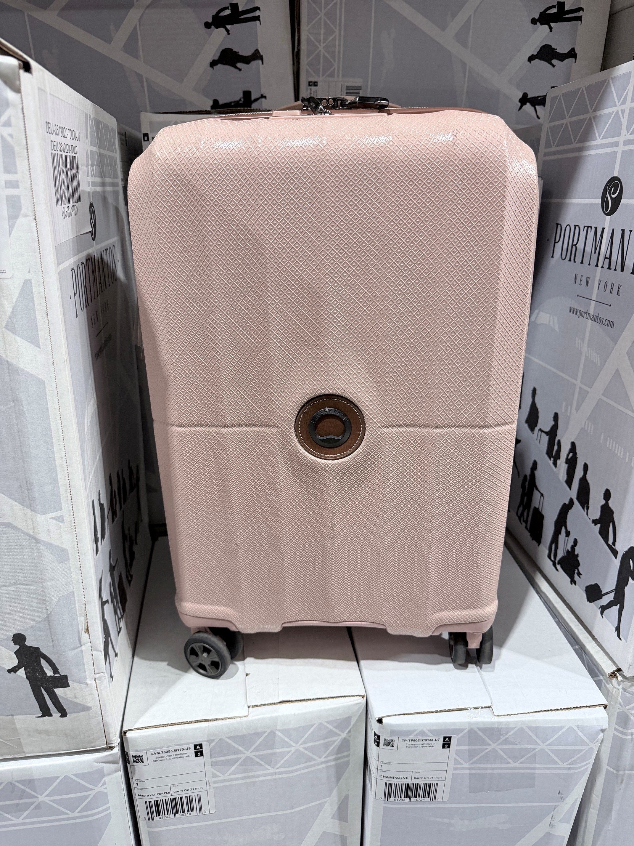 DELSEY PARIS Chatelet Air 2.0 Hardside Luggage with Spinner Wheels, Blush Pink, Carry on 20 Inch Blush Pink Carry-on 20 Inch U1