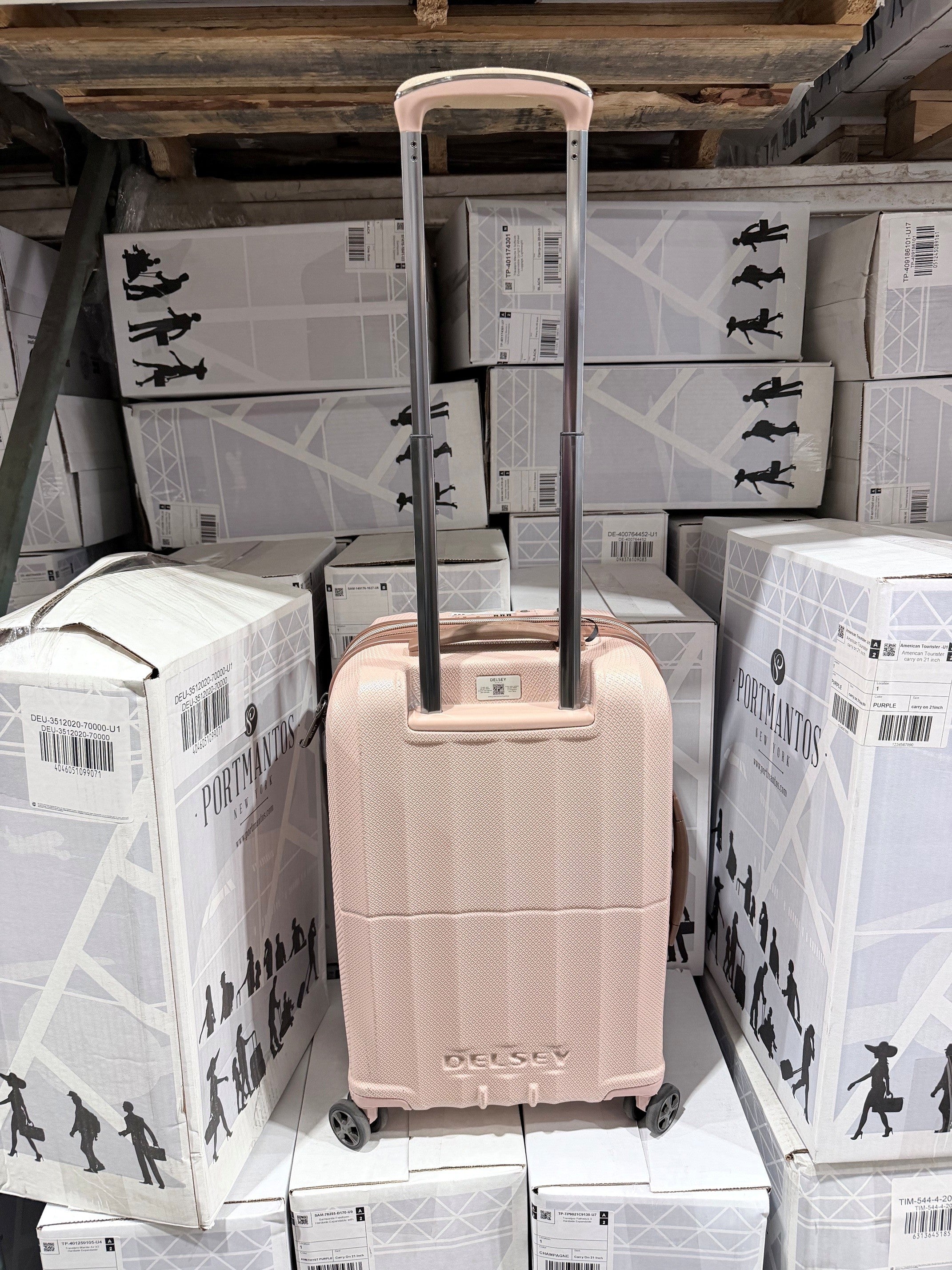 DELSEY PARIS Chatelet Air 2.0 Hardside Luggage with Spinner Wheels, Blush Pink, Carry on 20 Inch Blush Pink Carry-on 20 Inch U1