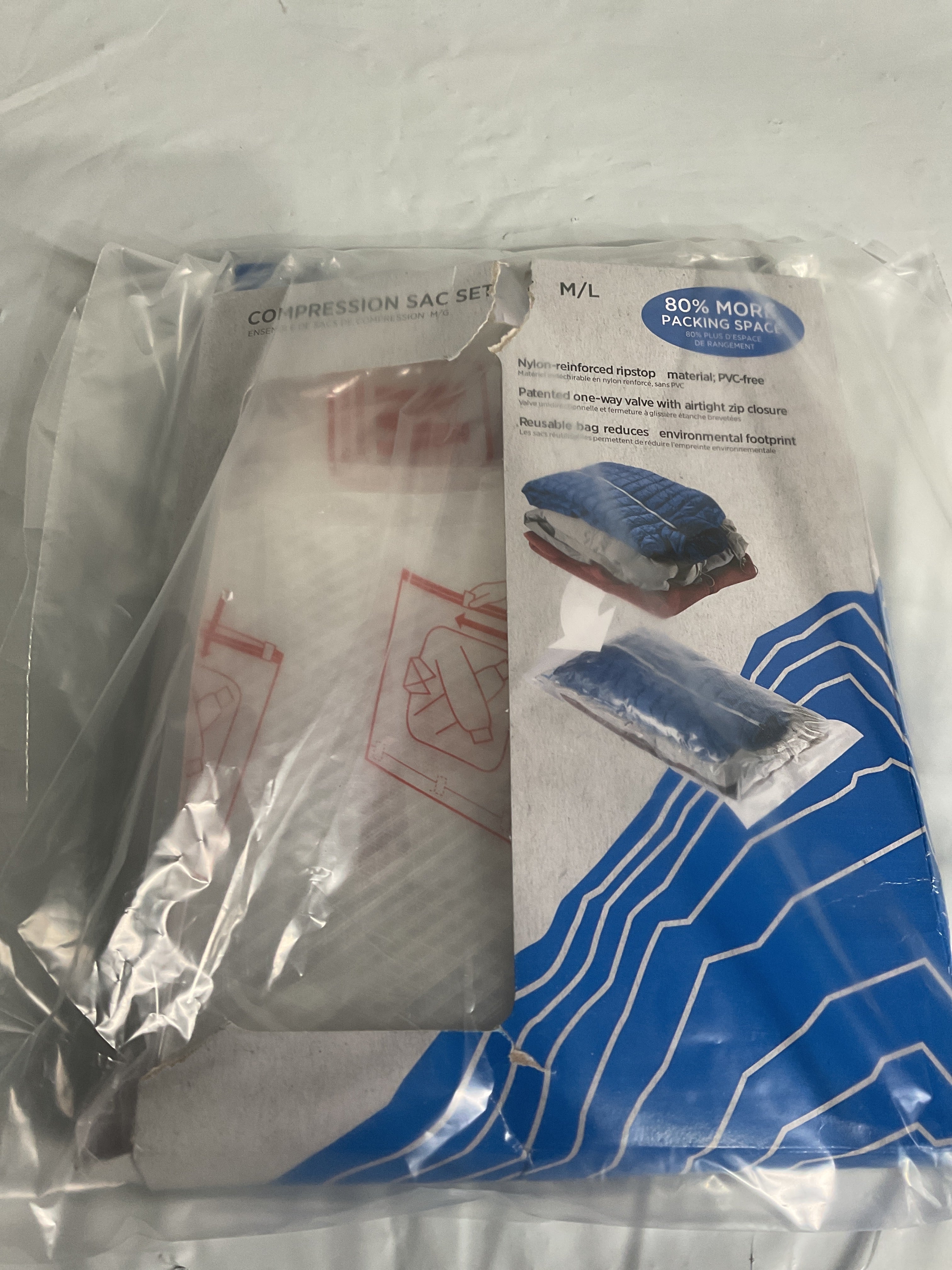 Eagle Creek Pack-It Compression Sac Set M/L ( Clear , M/L ) Clear M L U2