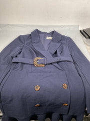 Eliza J Women's Dresses   Long Sleeve Belted Blazer Size 8 Navy U1