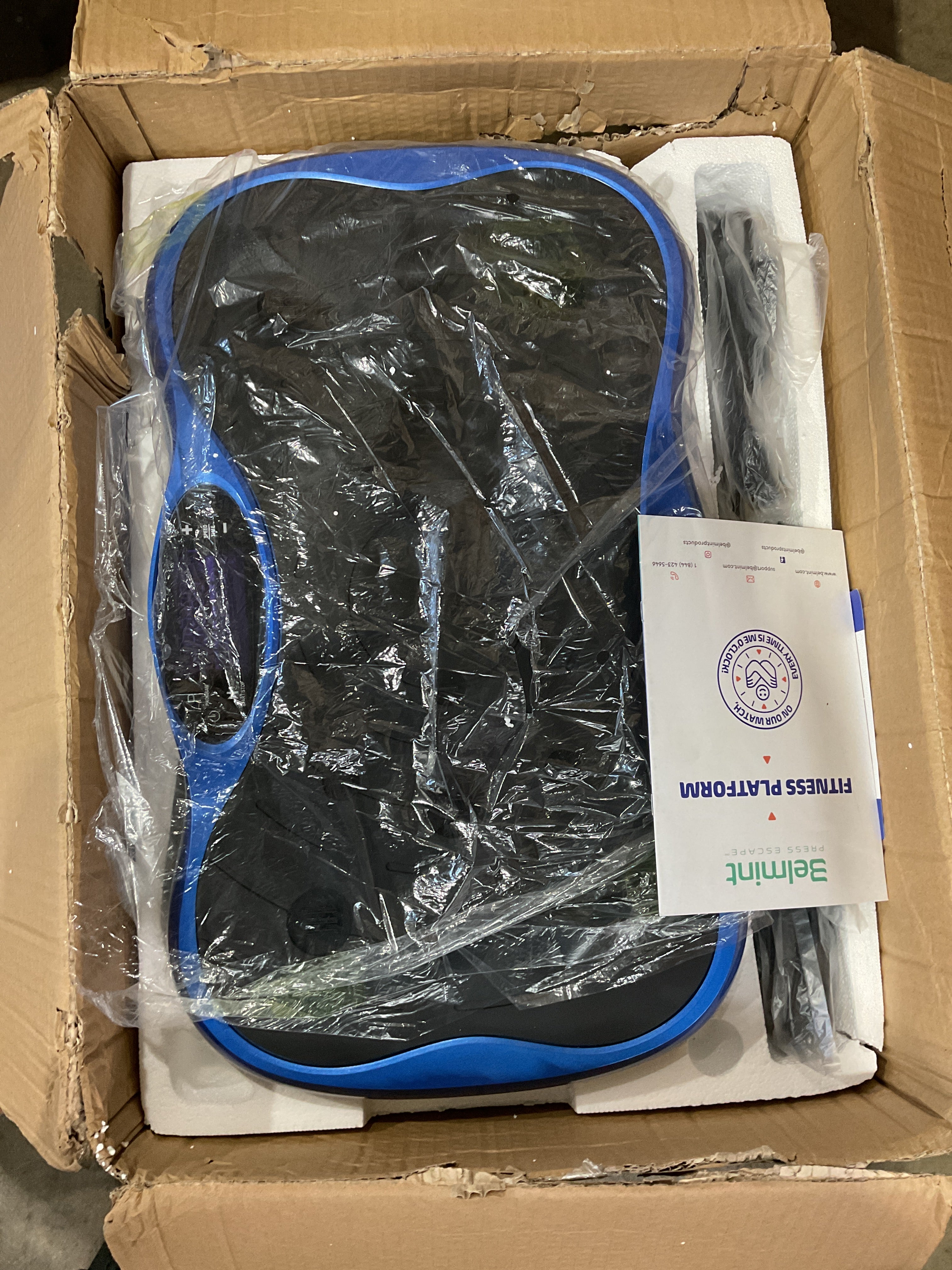 AXV Vibration Plate Fitness Platform Exercise Machine Vibrating Shaking Full Body Shaker Workout Vibrate Stand Shake Board Sport for Weight Loss Fat Burner for Gym Home Office BLUE  U1