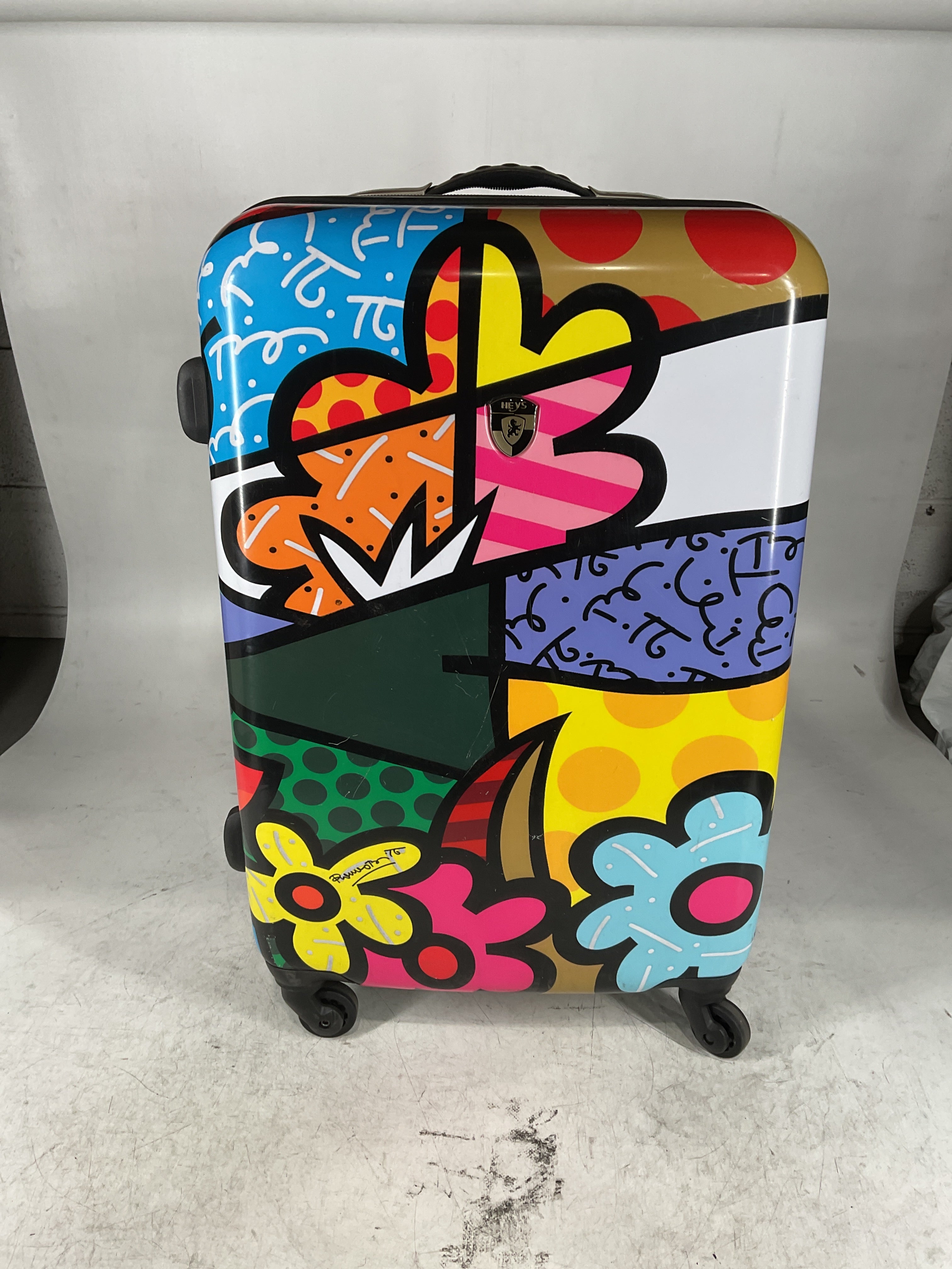 Heys USA Luggage Britto Flowers 22 Inch Hard Side Carry On Suitcase U1
