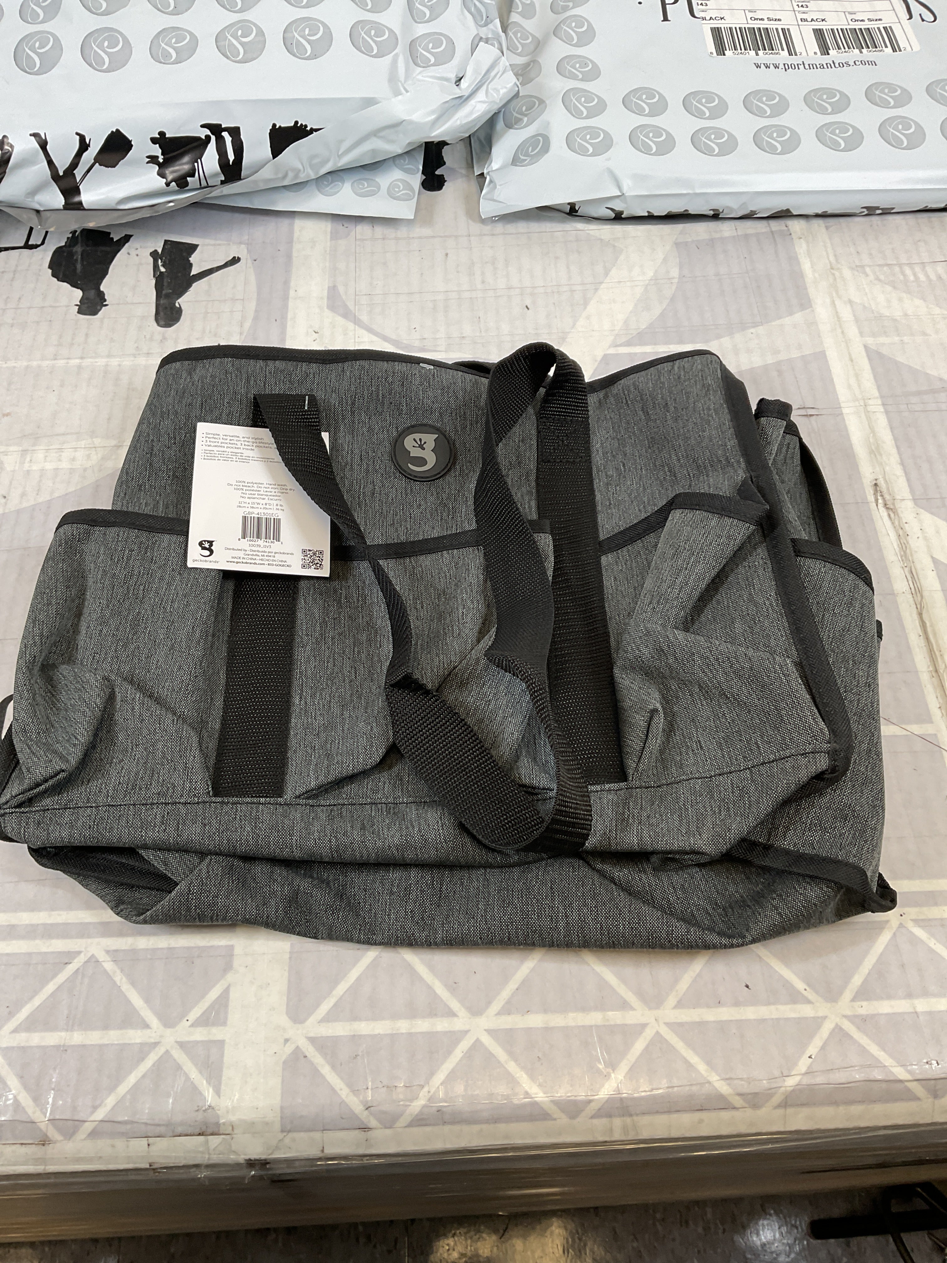 Geckobrands 8 Pocket Tote ( Everyday Grey , One Size ) Everyday Grey One Size U1