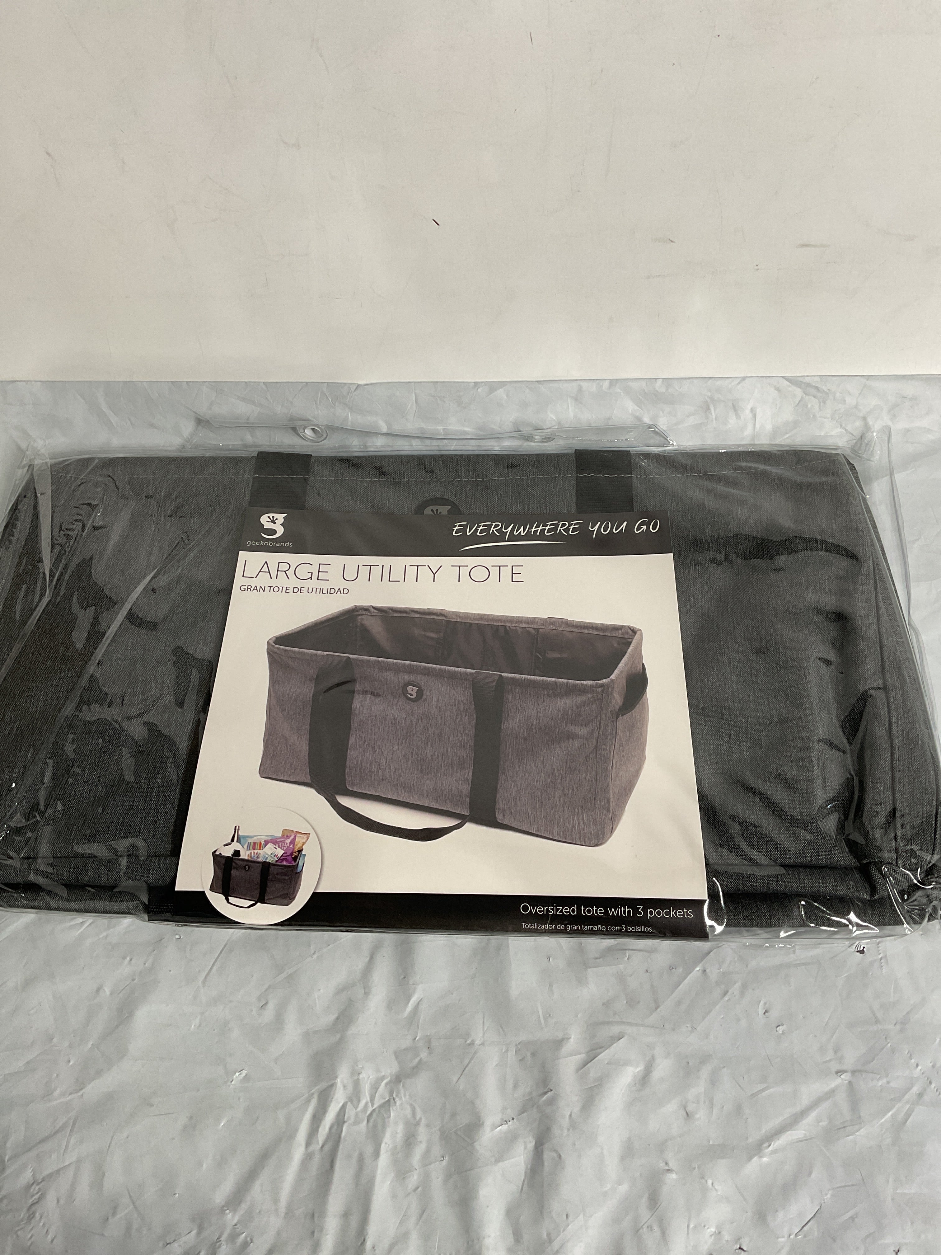 Geckobrands Large Utility Tote ( Everyday Grey , One Size ) Everyday Grey One Size U1