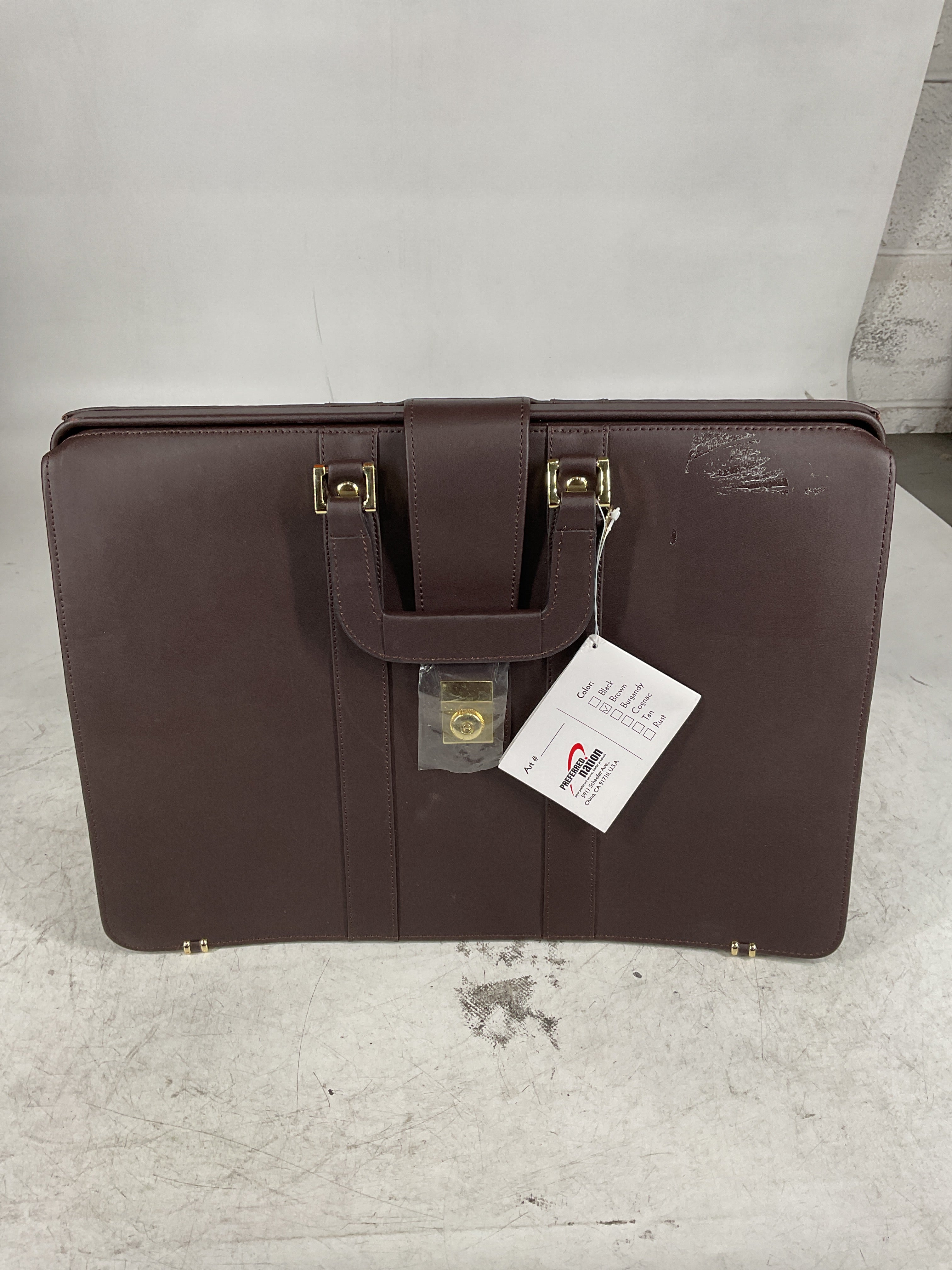 Bellino Lawyer's Leather Laptop Case Briefcase U1