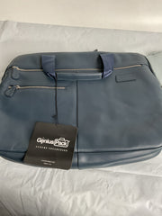 Luxe Leather Laptop Briefcase Color: Navy Blue  U1