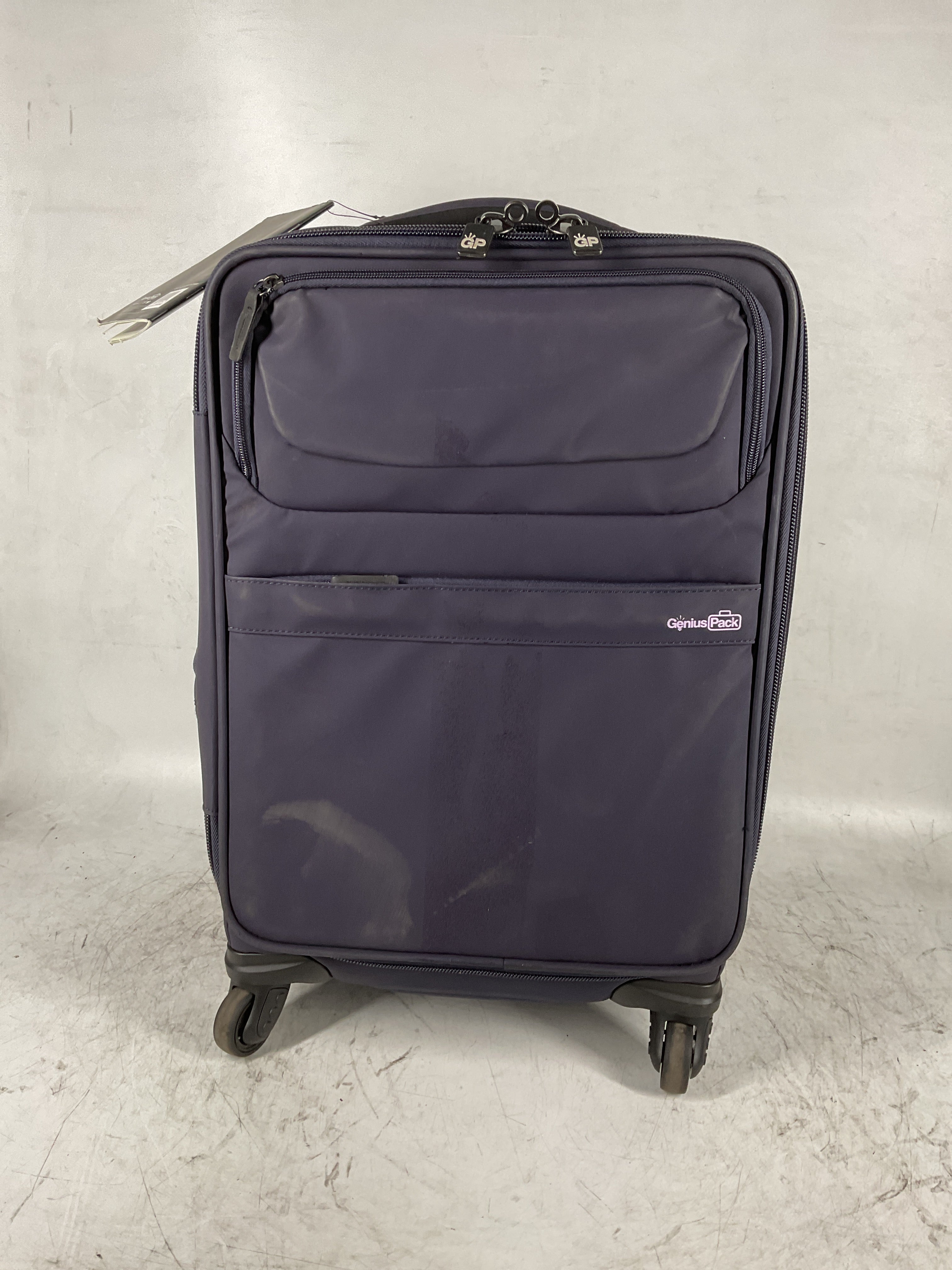 Genius Pack G4 22" Carry On Spinner Luggage - Smart, Organized, Lightweight Suitcase ( G4 - Navy ) G4 - Navy  U5