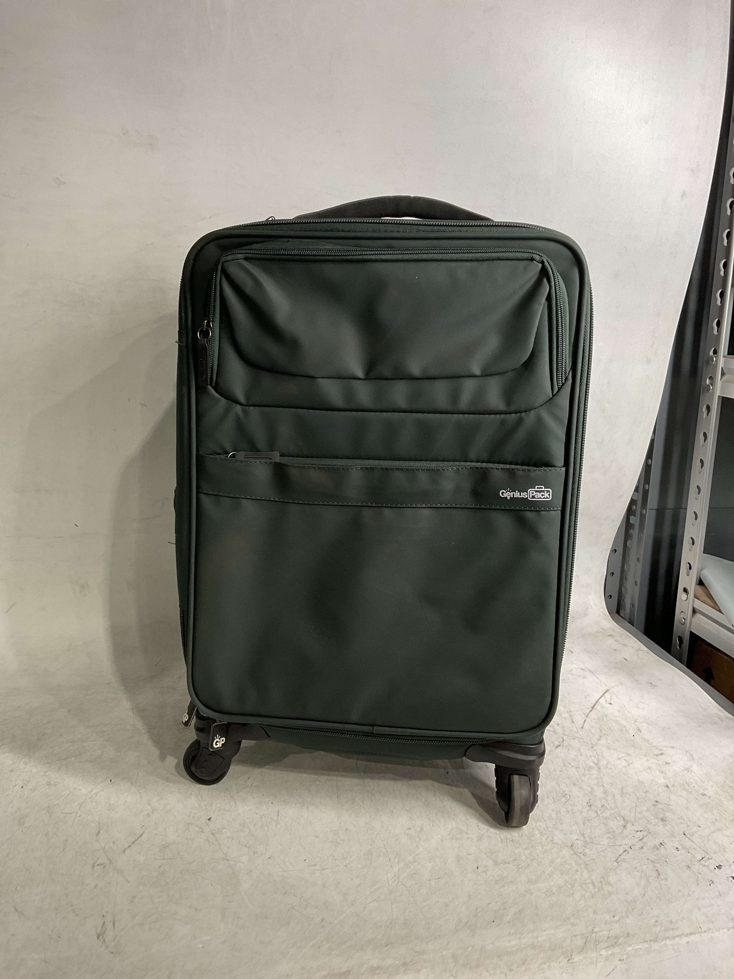Genius Pack G4 22" Carry On Spinner Luggage - Smart, Organized, Lightweight Suitcase ( Hunter Green ) Hunter Green  U2