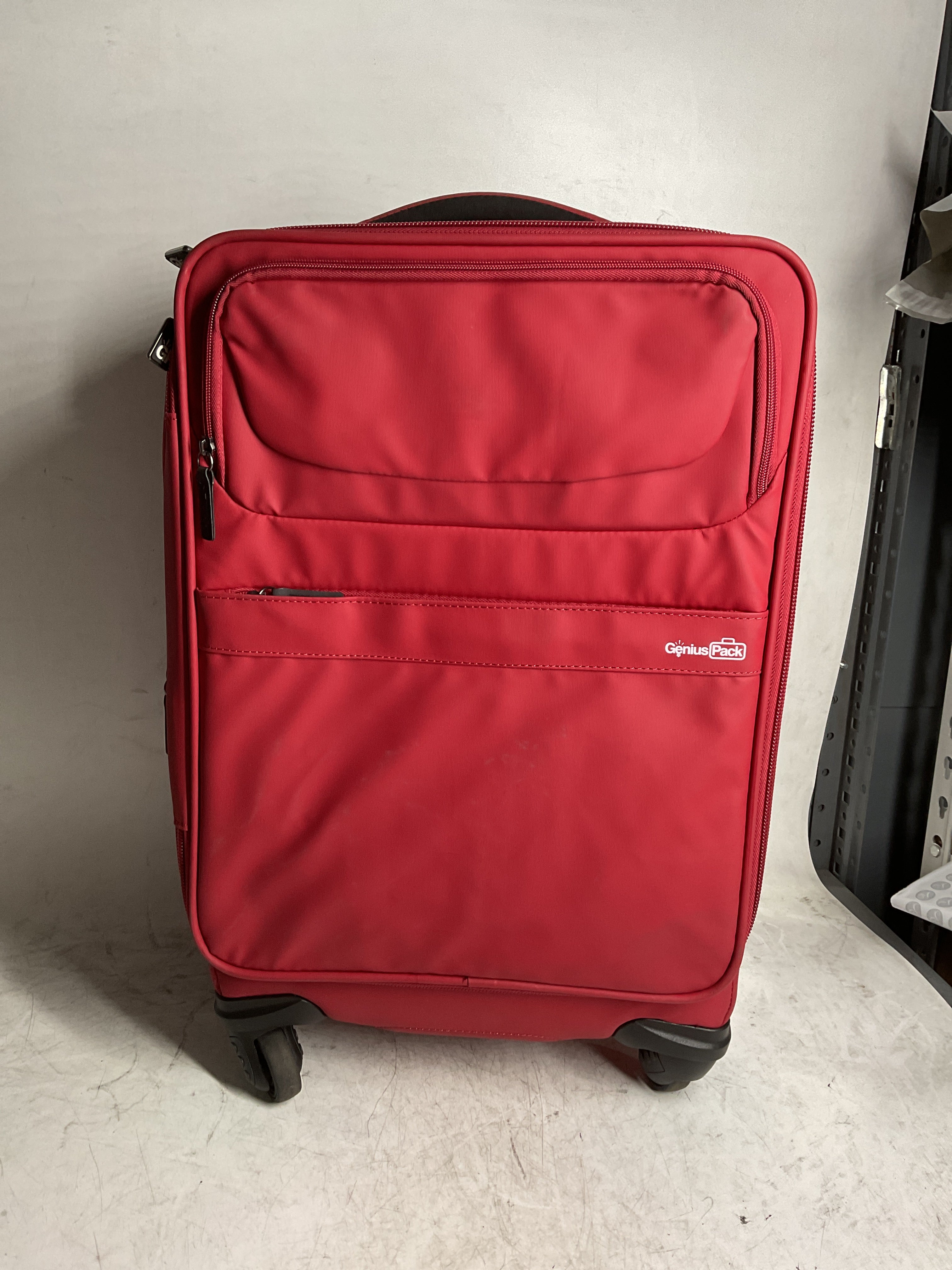 Genius Pack G4 22" Carry On Spinner Luggage - Smart, Organized, Lightweight Suitcase ( G4 - Red ) G4 - Red  U4