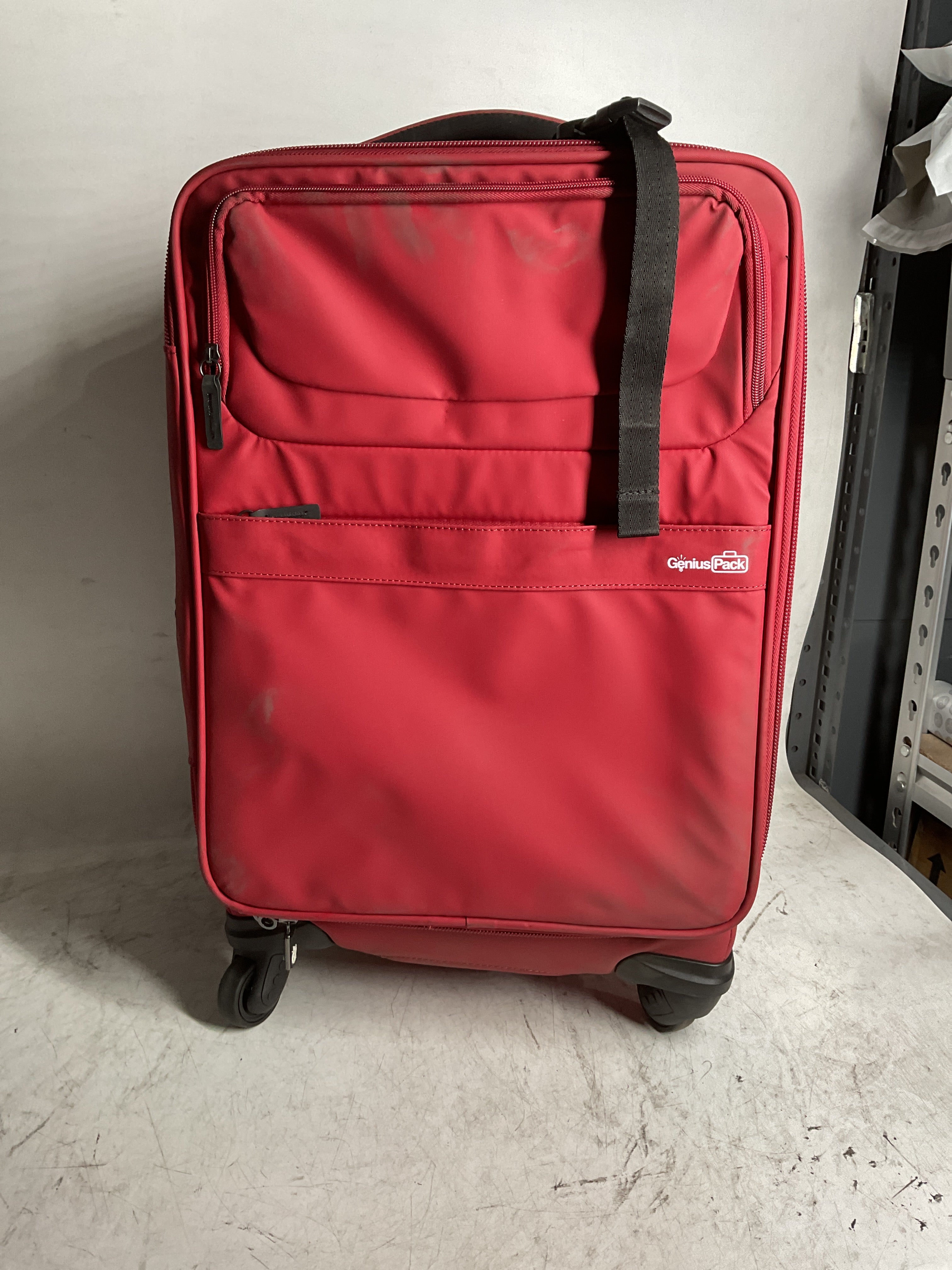 Genius Pack G4 22" Carry On Spinner Luggage - Smart, Organized, Lightweight Suitcase ( G4 - Red ) G4 - Red  U5