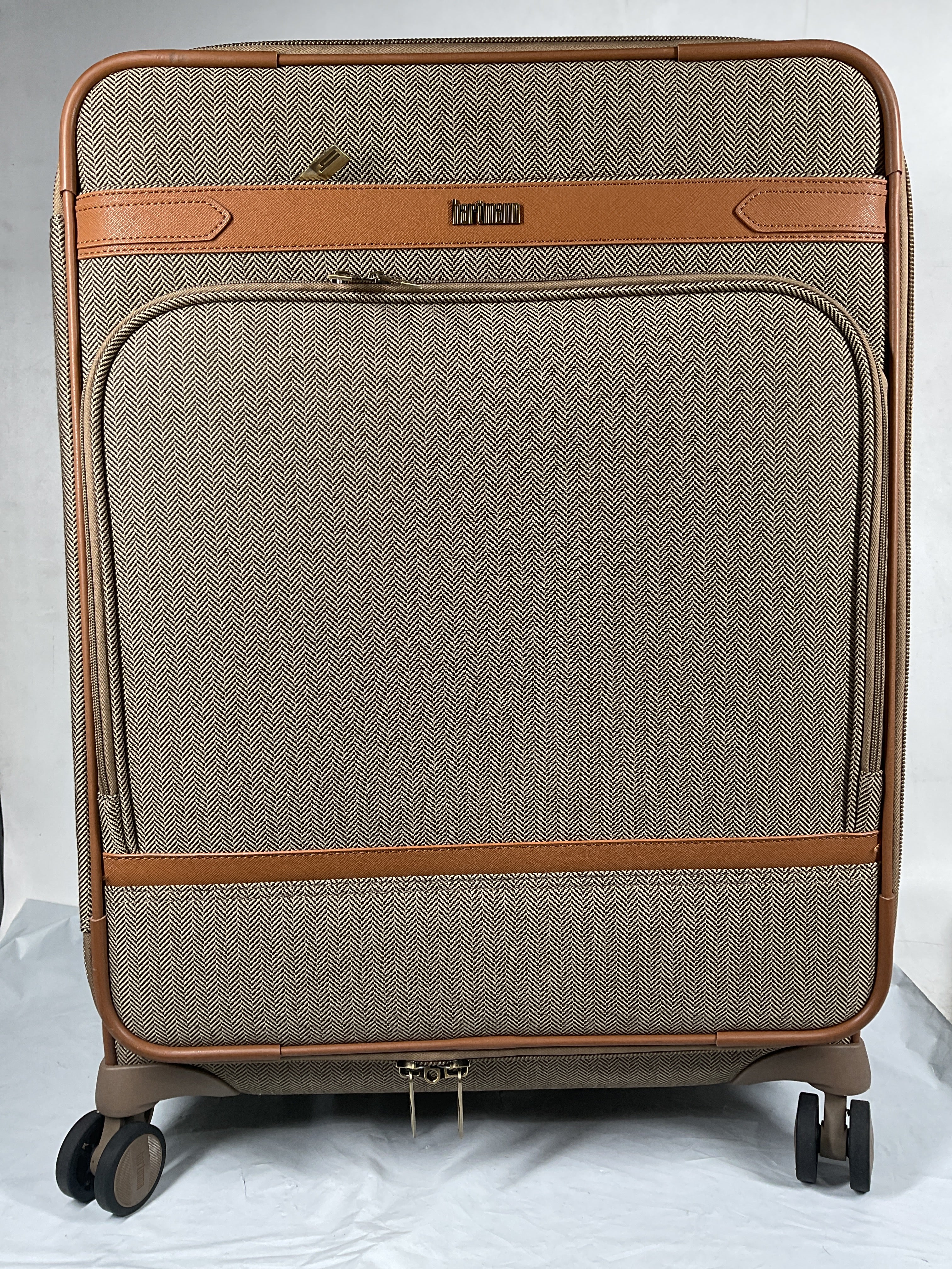 Hartmann Herringbone Deluxe Medium Journey Expandable Spinner ( Terracotta Herringbone , One Size ) Terracotta Herringbone One Size U1