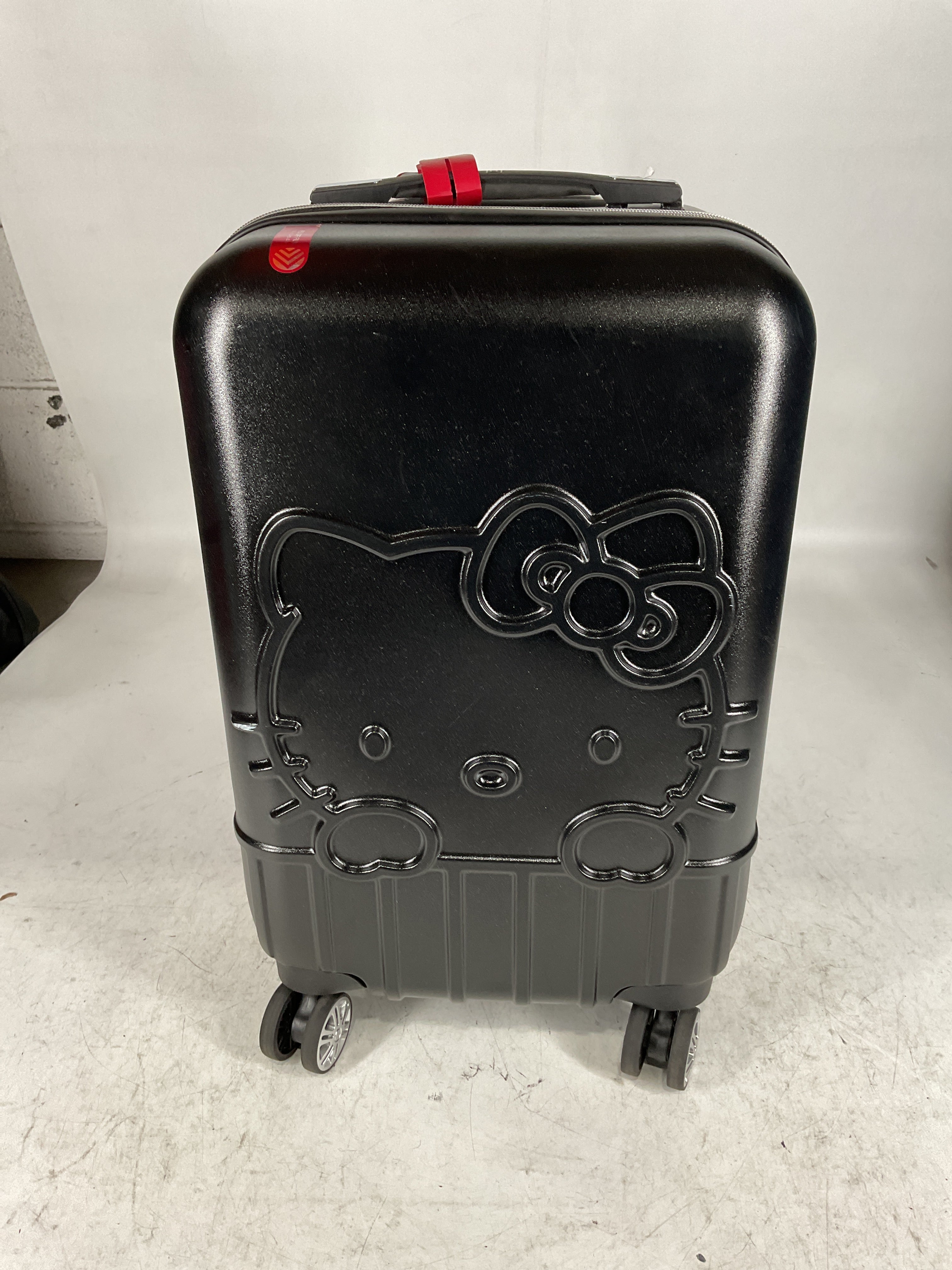 FUL Hello Kitty 21 Inch Carry On Luggage, Molded Hardshell Rolling Suitcase with Spinner Wheels, Black U1