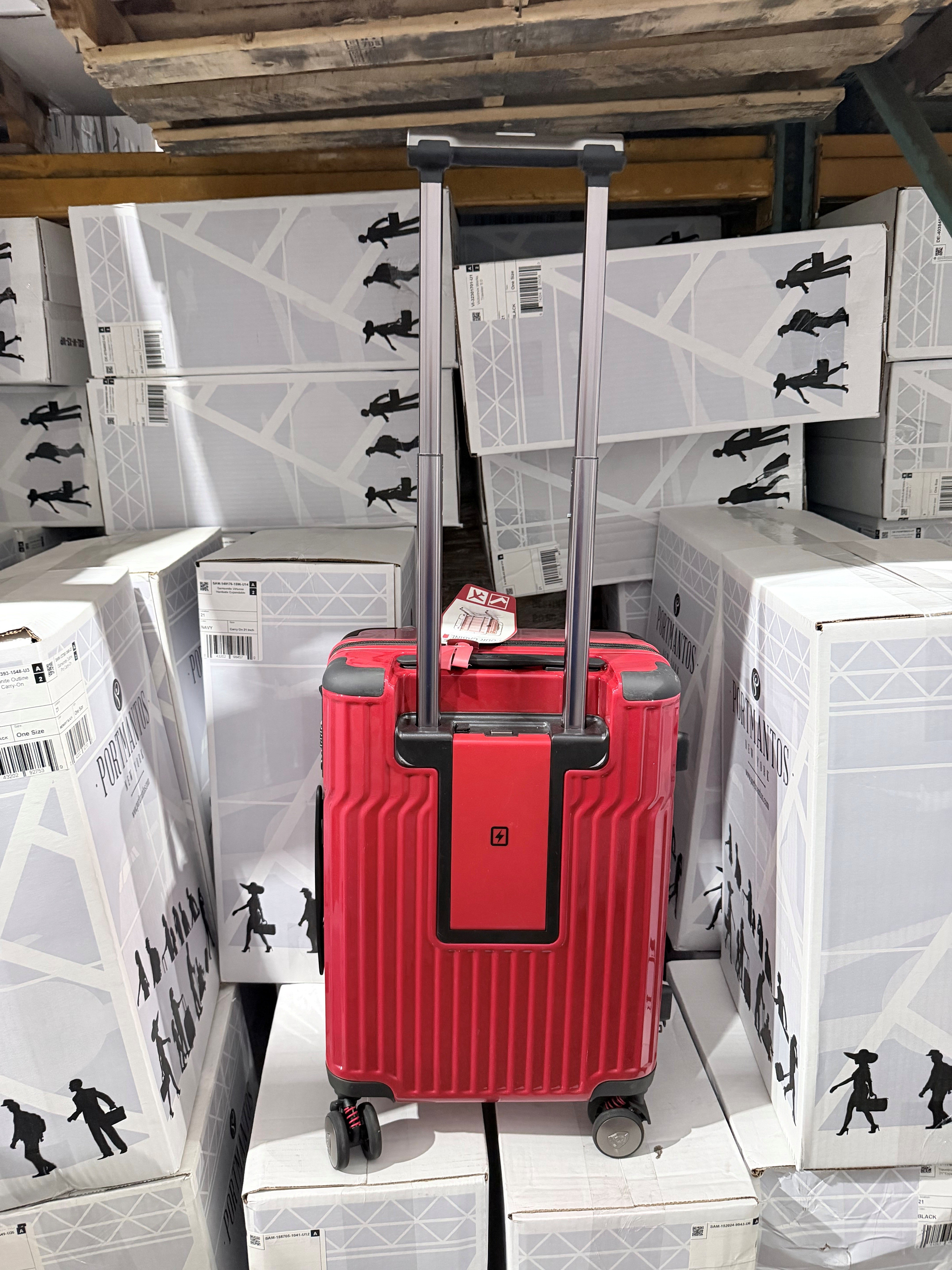 Heys America Tekno 21" Carry-On Spinner Luggage ( Red ) Red  U1