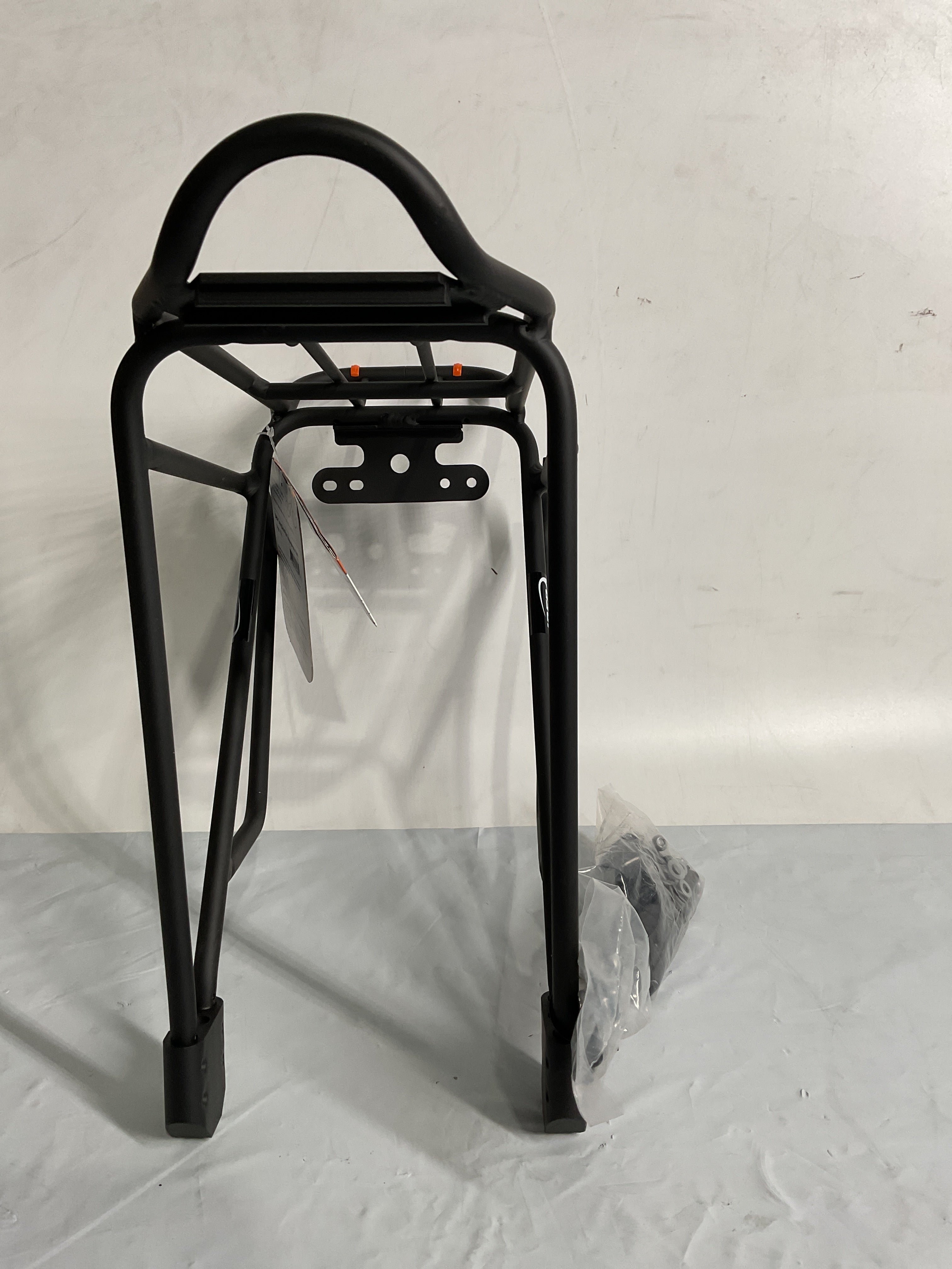 Ibera Bike Rack - Bicycle Touring Carrier Plus+ for Non-Disc Brake Mount, Frame-Mounted for Heavier Top & Side Loads, Height Adjustable for 26"-29" Frames Black  U1