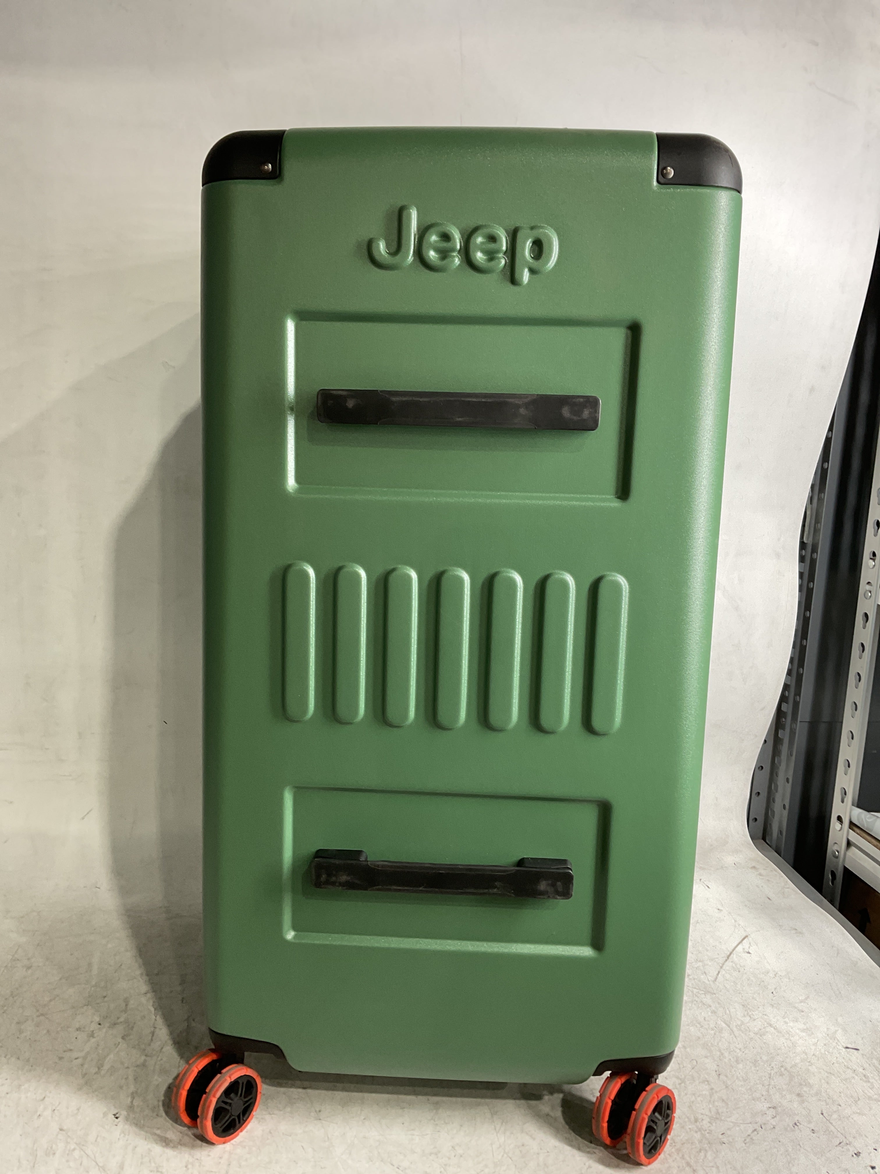 Jeep JH002B Hardside Expandable Luggage with Spinner Wheels ( Elm Green , Checked-Large 29 Inch ) Elm Green Checked Large 29 Inch U1