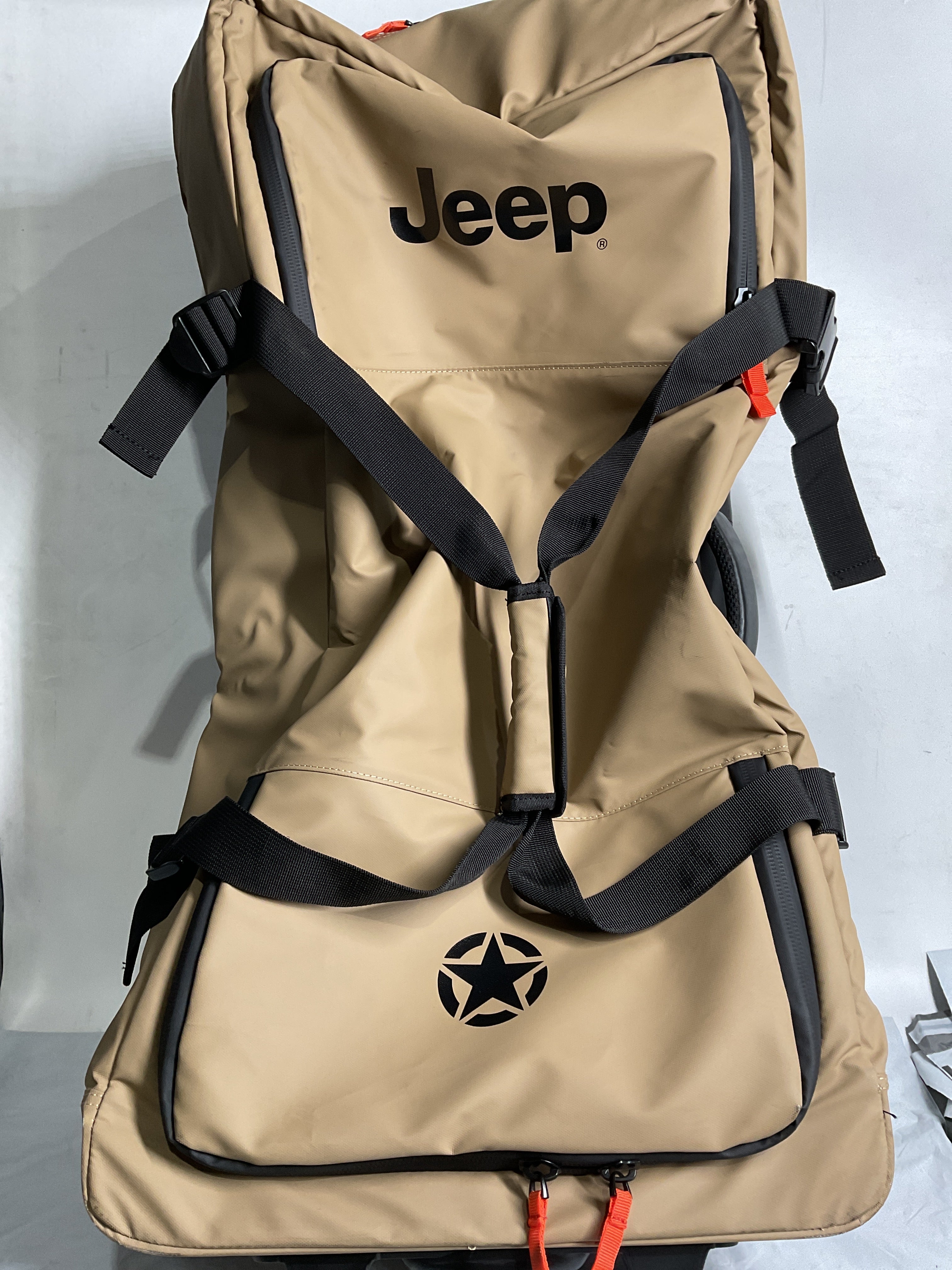 Jeep JS005A Two Wheel Rolling Travel Duffle Bag ( Warm Sand , 31 Inch ) Warm Sand 31 Inch U1