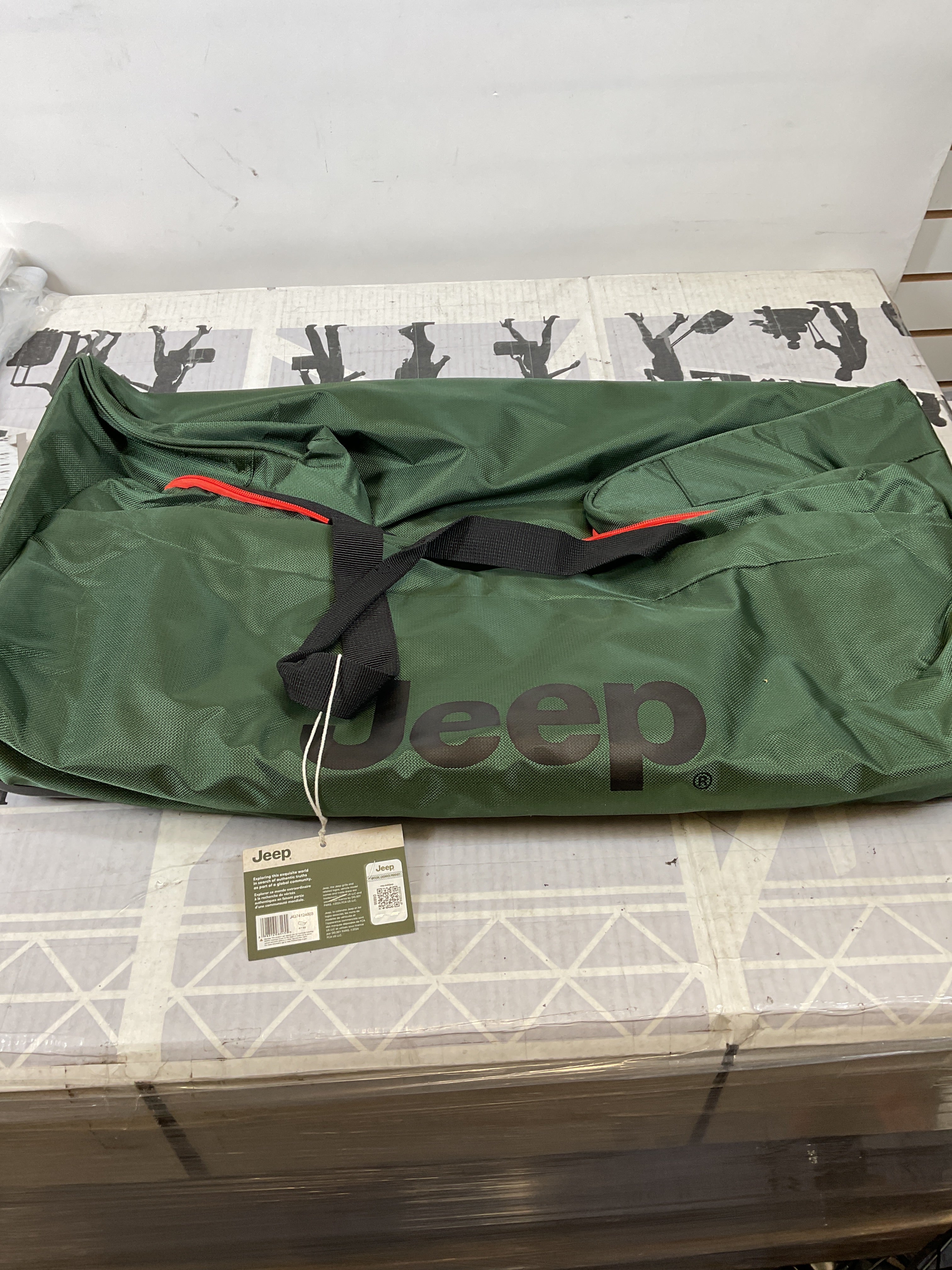 Jeep JS009D Two Wheel Rolling Travel Duffle Bag ( Green , 27 Inch ) Green 27 Inch U1