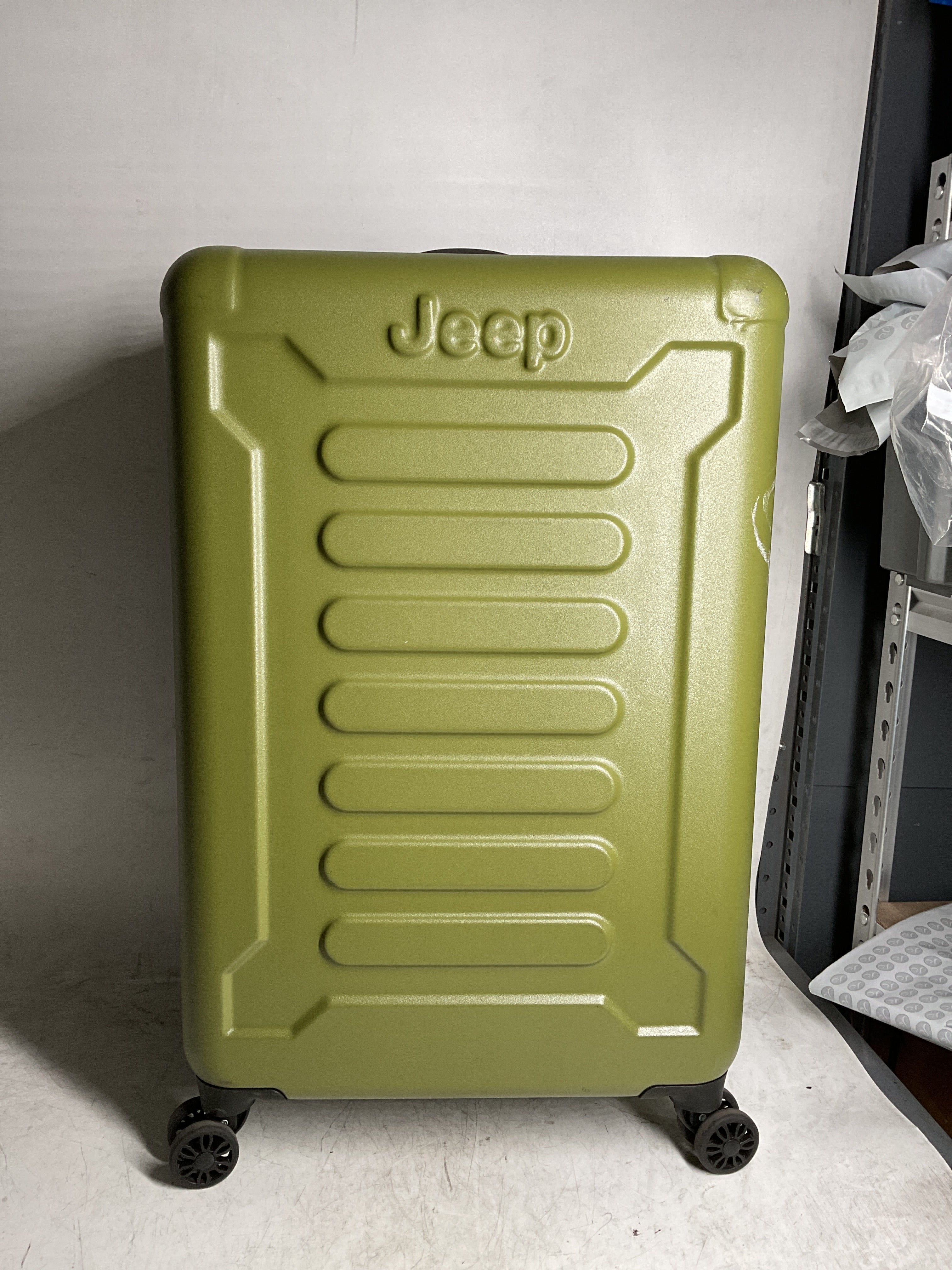 Jeep JH004C Hardside Expandable Luggage with Spinner Wheels ( Avocado , Checked-Medium 24 Inch ) Avocado Checked Medium 24 Inch U1