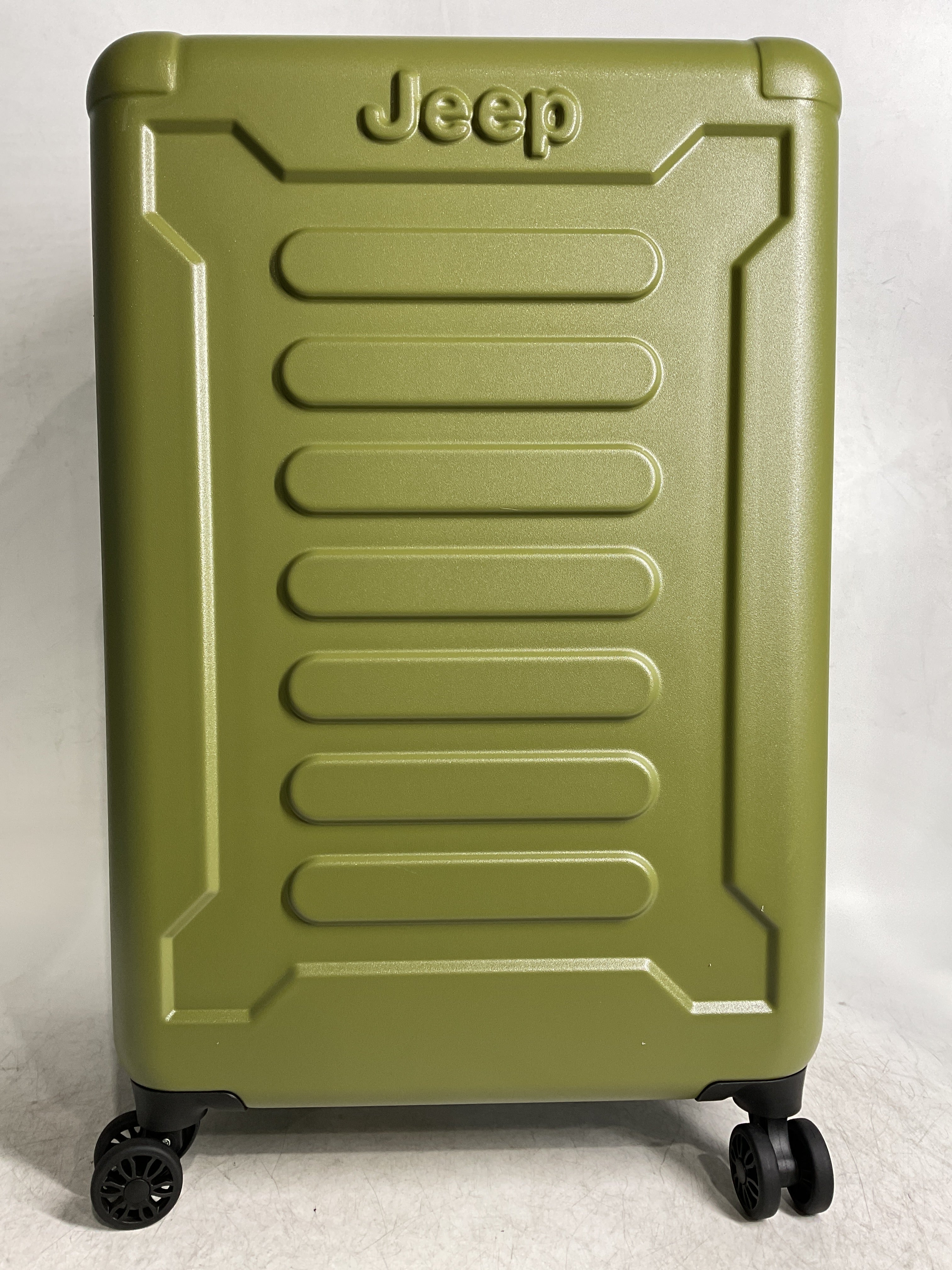 Jeep JH004C Hardside Expandable Luggage with Spinner Wheels ( Avocado , Checked-Medium 24 Inch ) Avocado Checked Medium 24 Inch U2