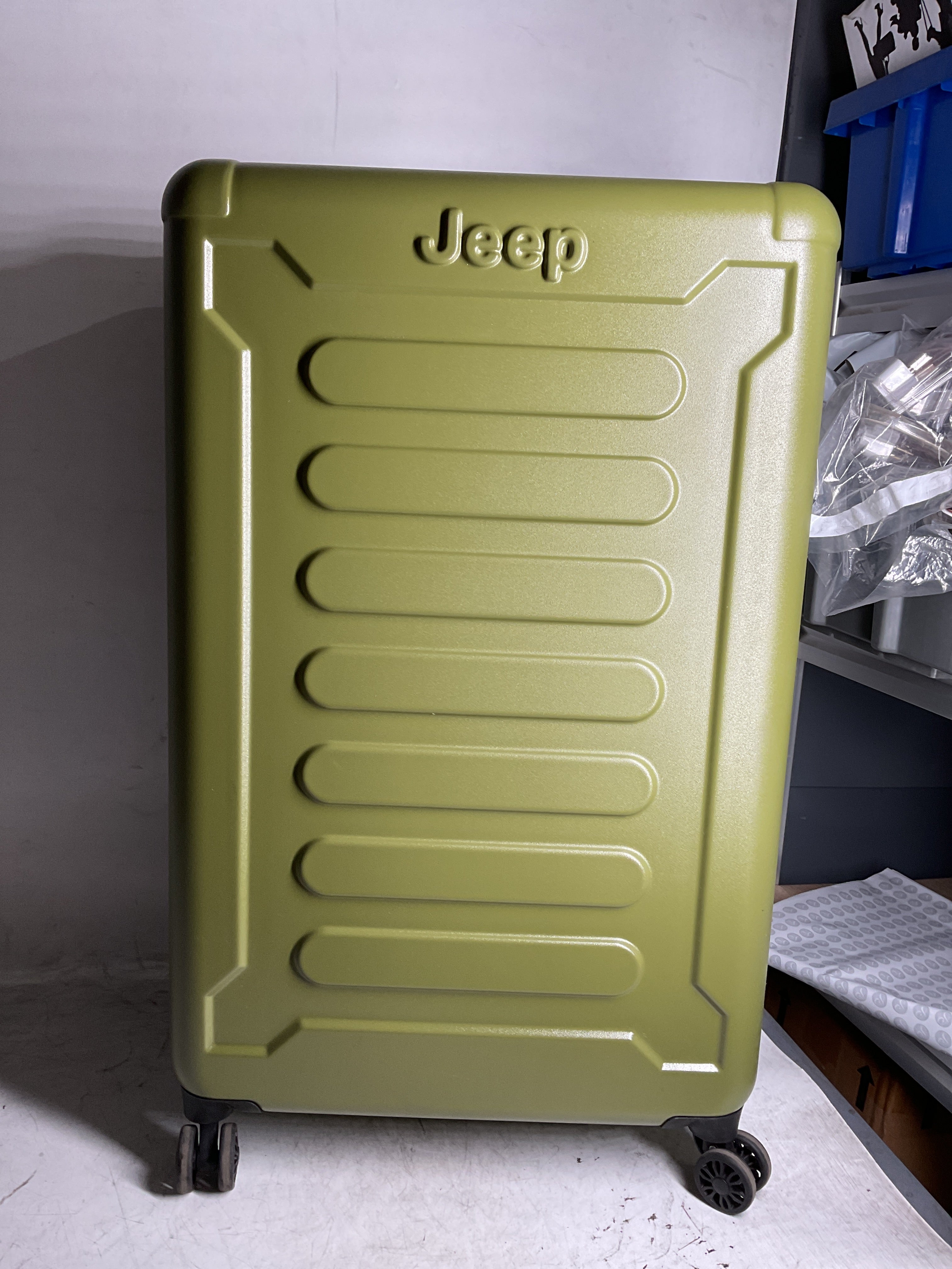 Jeep JH004C Hardside Expandable Luggage with Spinner Wheels ( Avocado , Checked-Large 28 Inch ) Avocado Checked Large 28 Inch U1