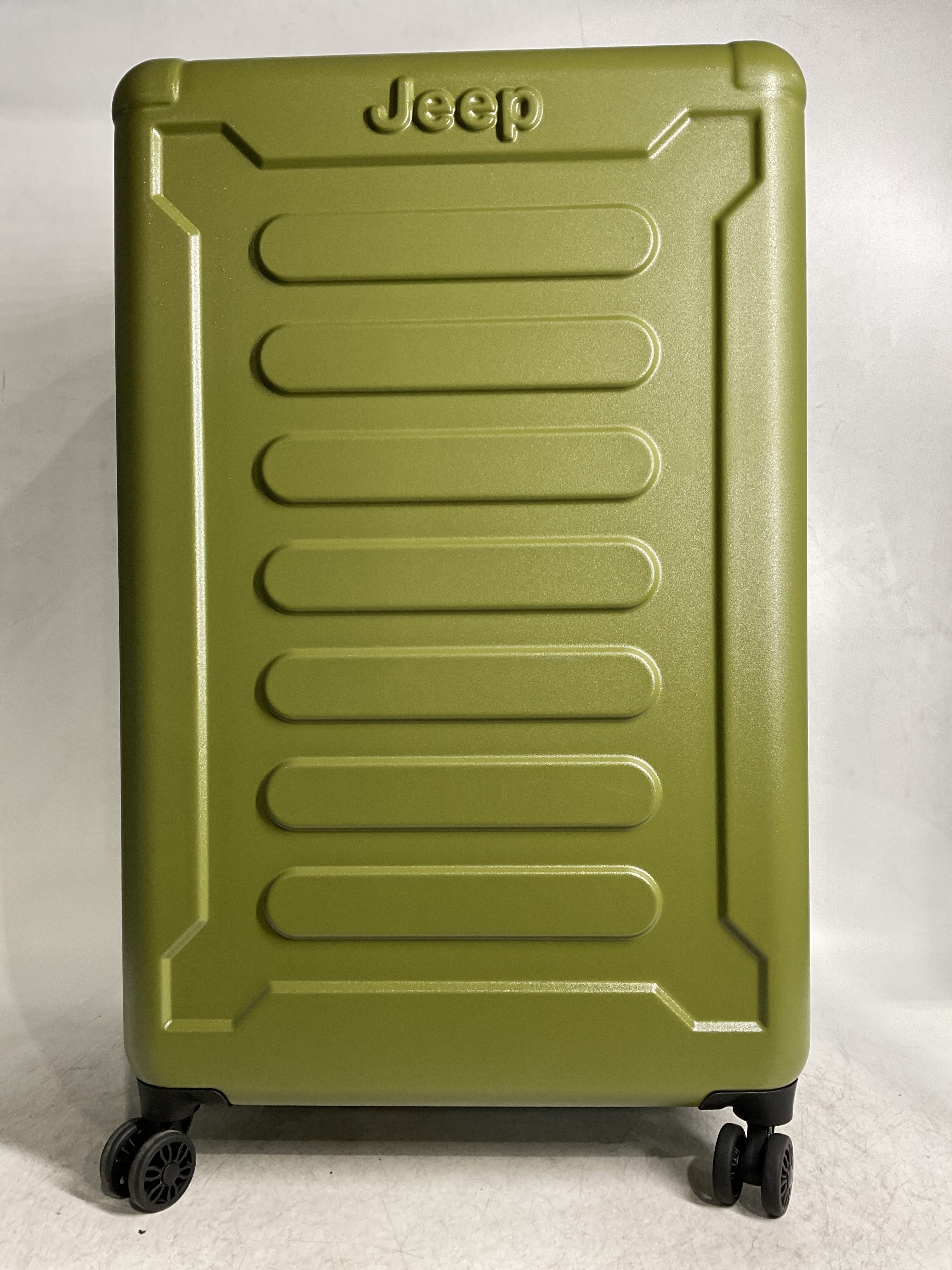 Jeep JH004C Hardside Expandable Luggage with Spinner Wheels ( Avocado , Checked-Large 28 Inch ) Avocado Checked Large 28 Inch U2