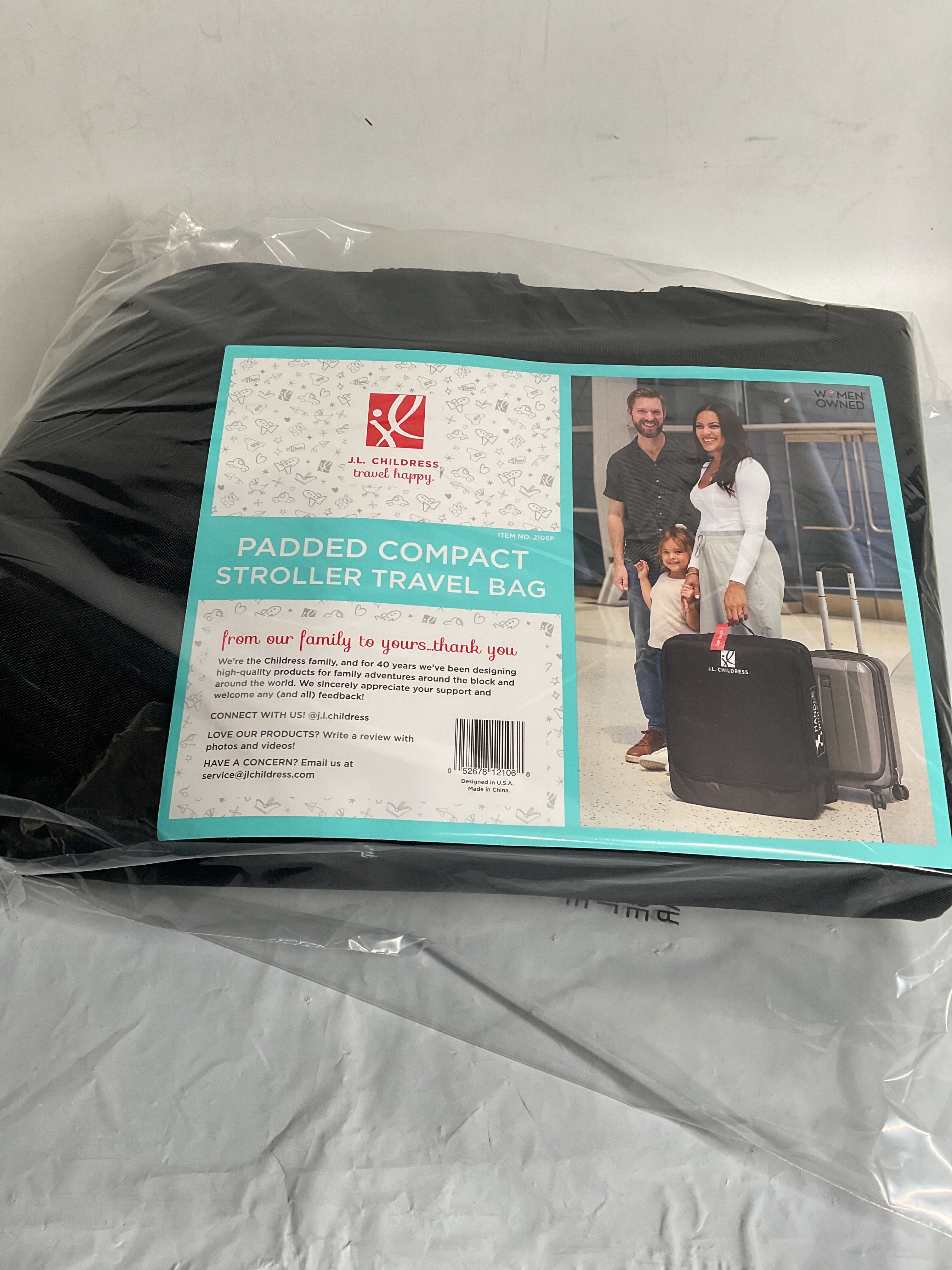 J.L. Childress Padded Compact Stroller Travel Bag ( Black , One Size ) Black One Size U1