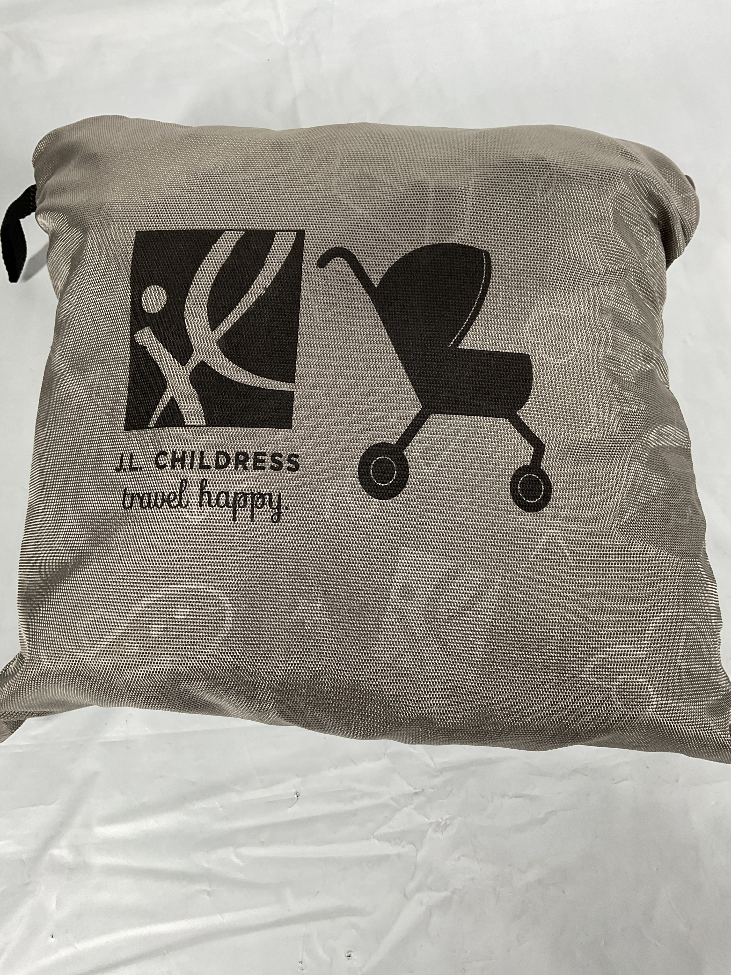 J.L. Childress DELUXE Gate Check Bag for Single & Double Strollers - Premium Heavy-Duty Durable Air Travel Bag, Adjustable Shoulder Straps - Fits Most Single & Double Strollers, Grey ( Grey ) Grey  U1