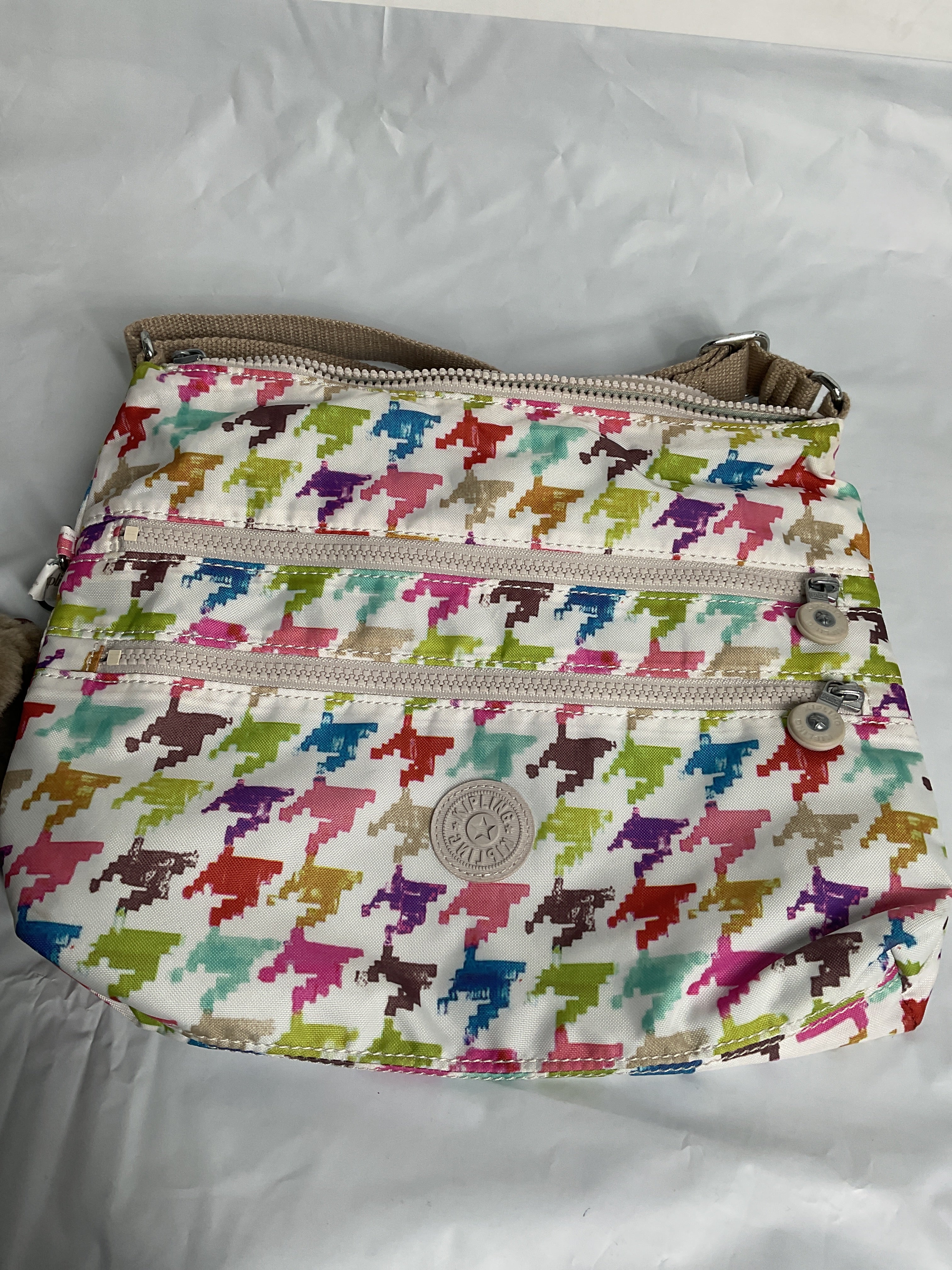 Kipling Women's Alvar Solid Crossbody Bag ( Houndstooth Multi , One Size ) Houndstooth Multi One Size U1