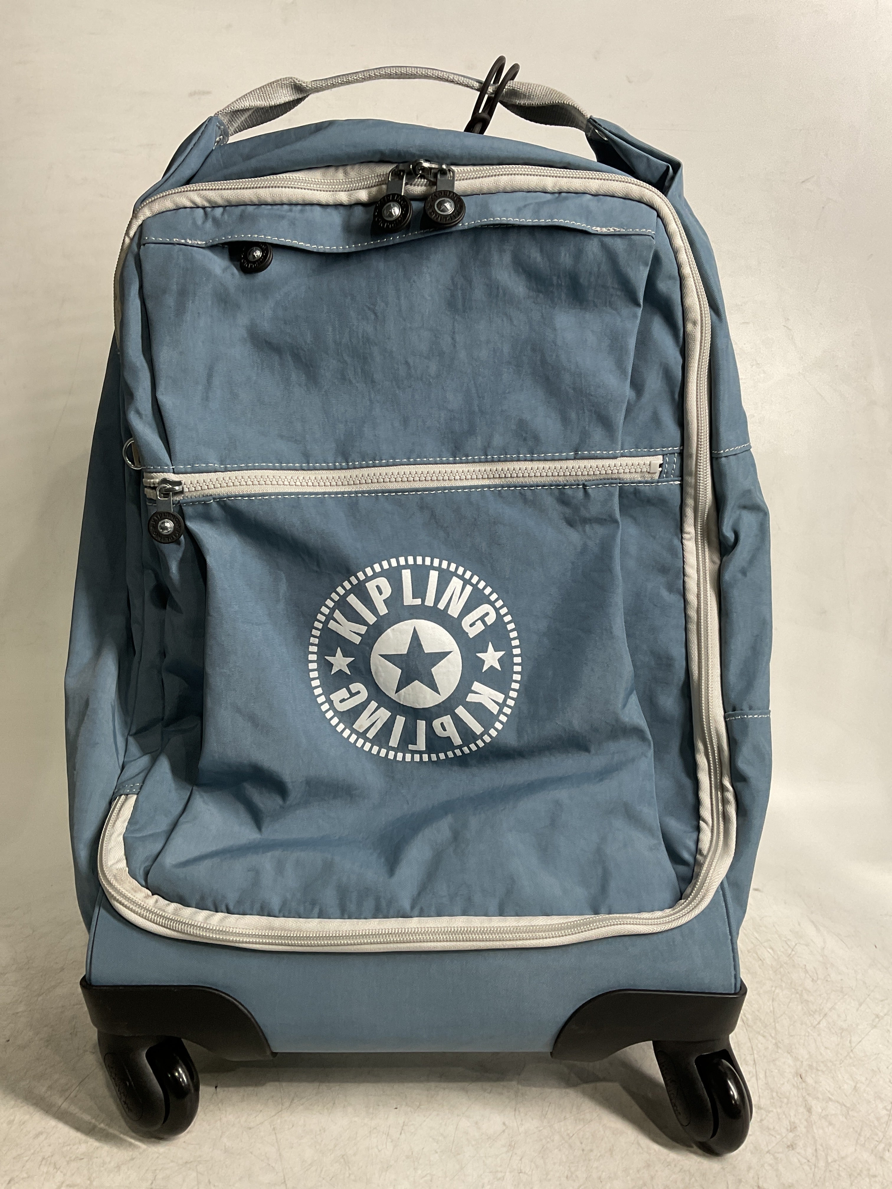 Kipling Devin on Wheels ( Brush Blue with Contrast , One Size ) Brush Blue with Contrast One Size U2