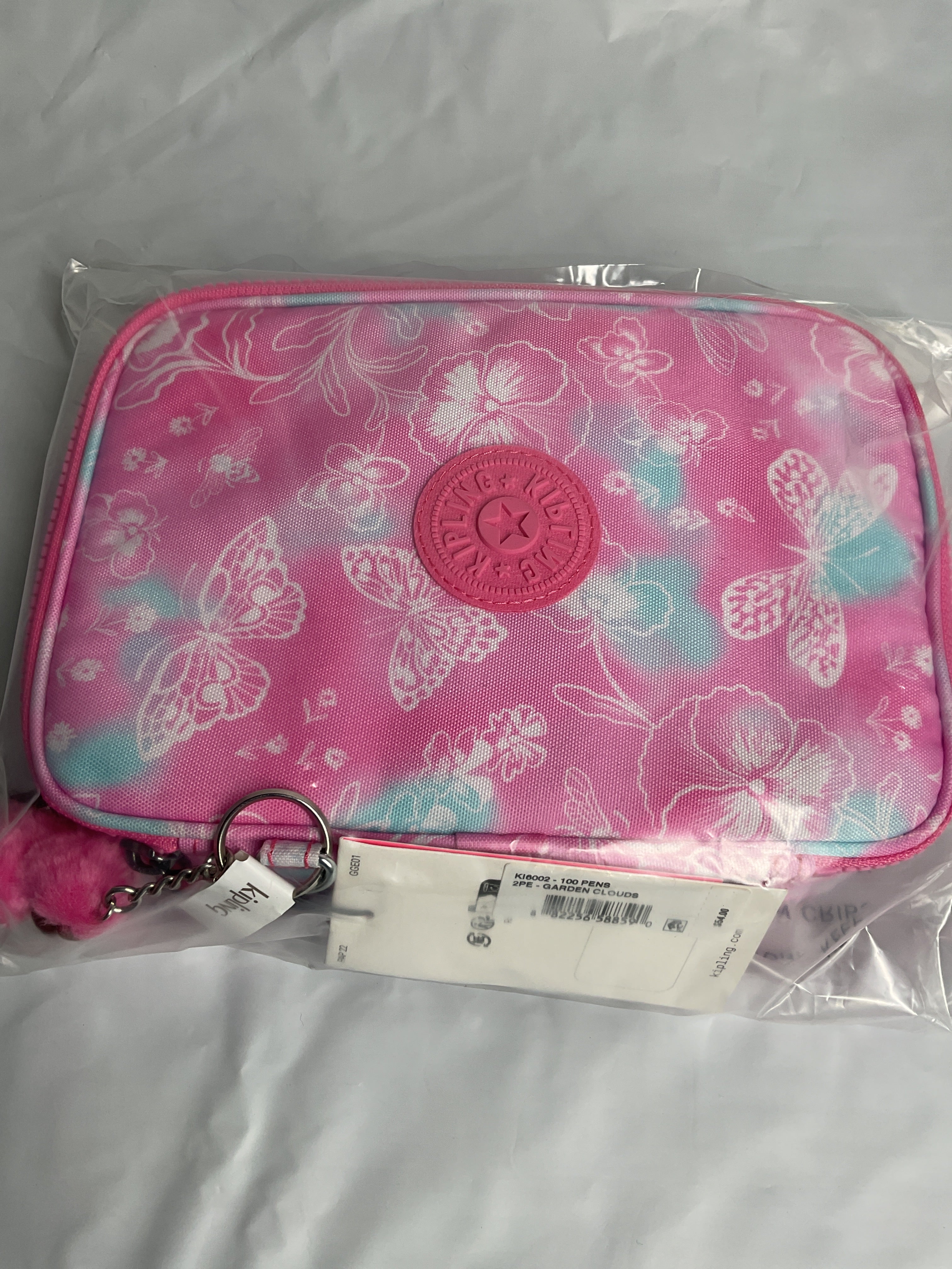 Kipling 100 Pens Pencil Case ( Garden Clouds , One Size ) Garden Clouds One Size U1