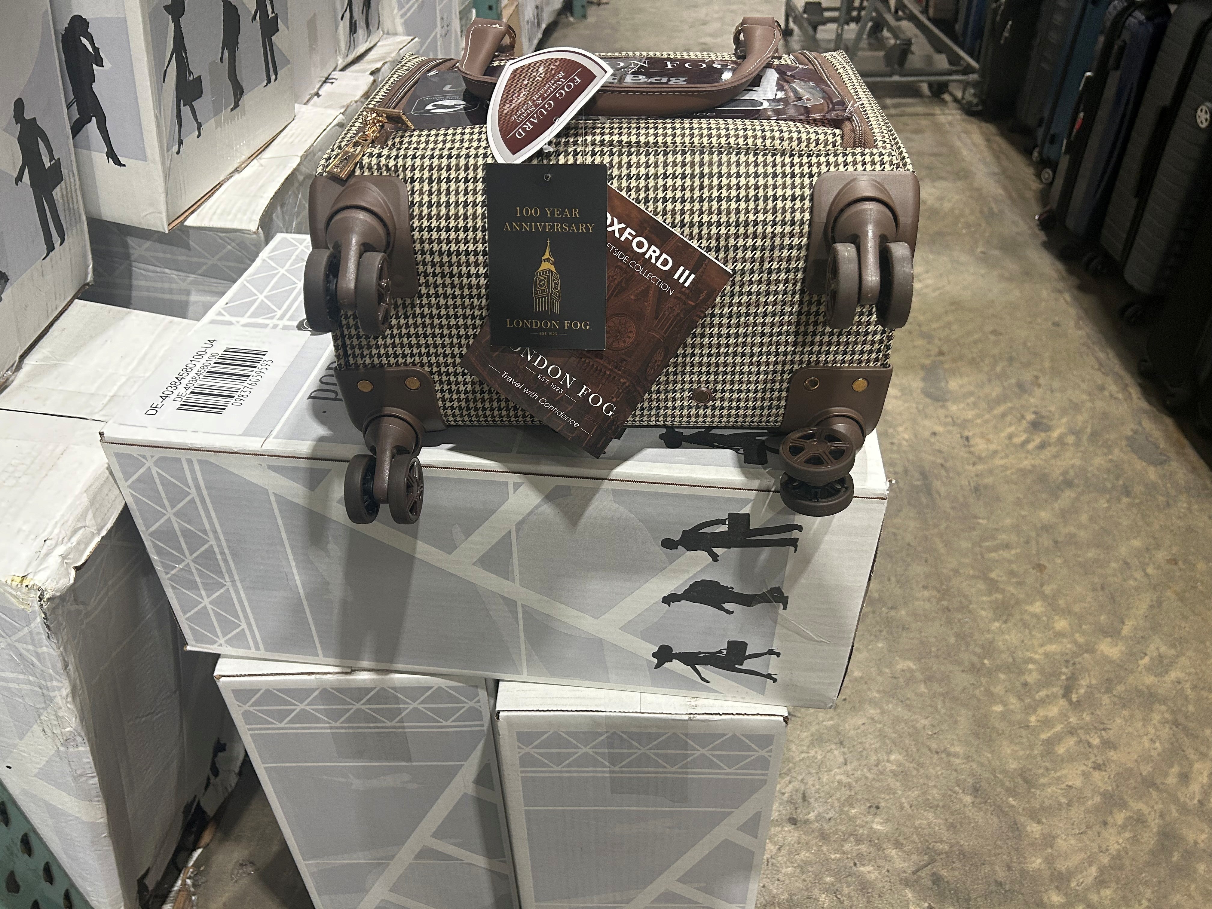 London Fog Oxford III 8-Wheel Under Seat Bag, Olive, Carry-On 15-Inch U1