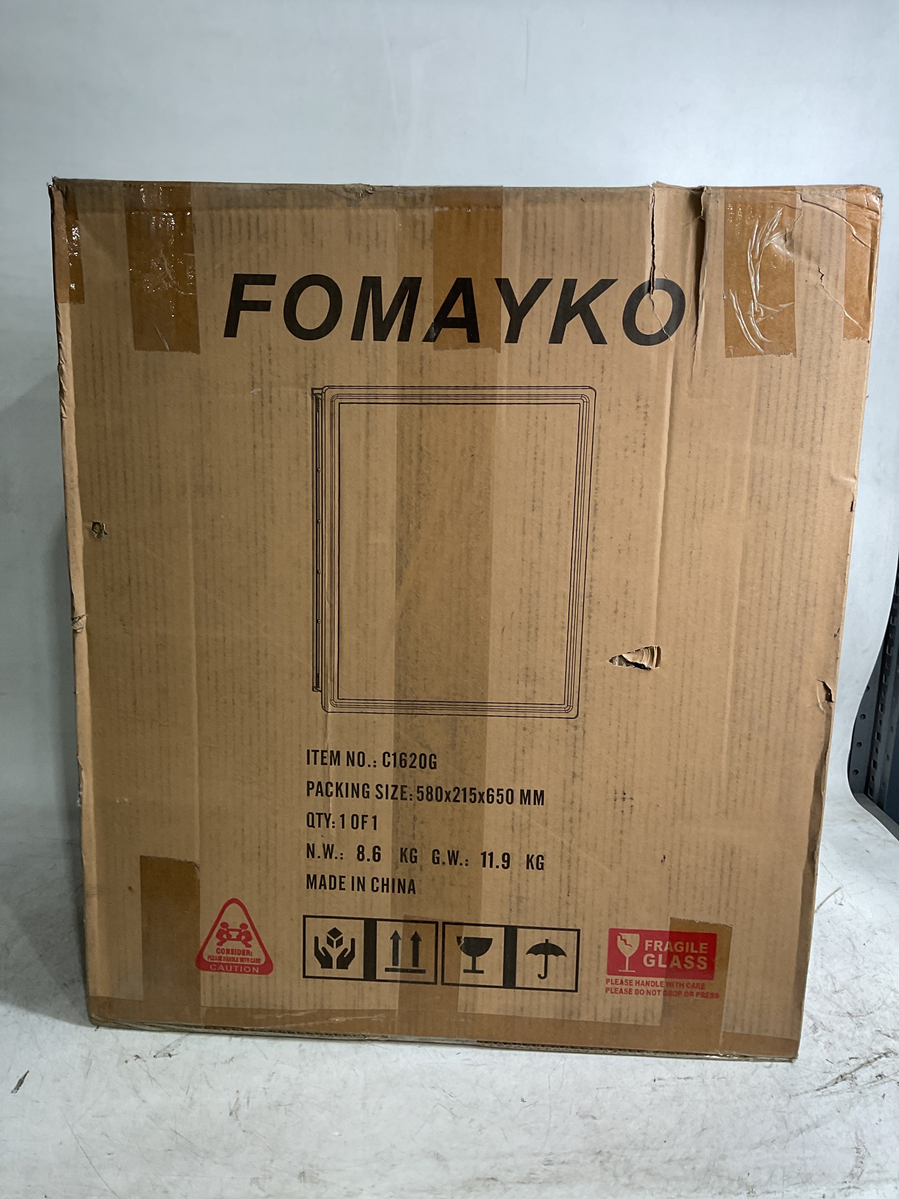 FOMAYKO Wall-Mounted Bathroom Vanity with Mirror, Medicine Cabinet with Storage Function, Hanging Storage Cabinet, Adjustable Shelves, White White 17.7''L x 5.5''W x 23.6''H U2