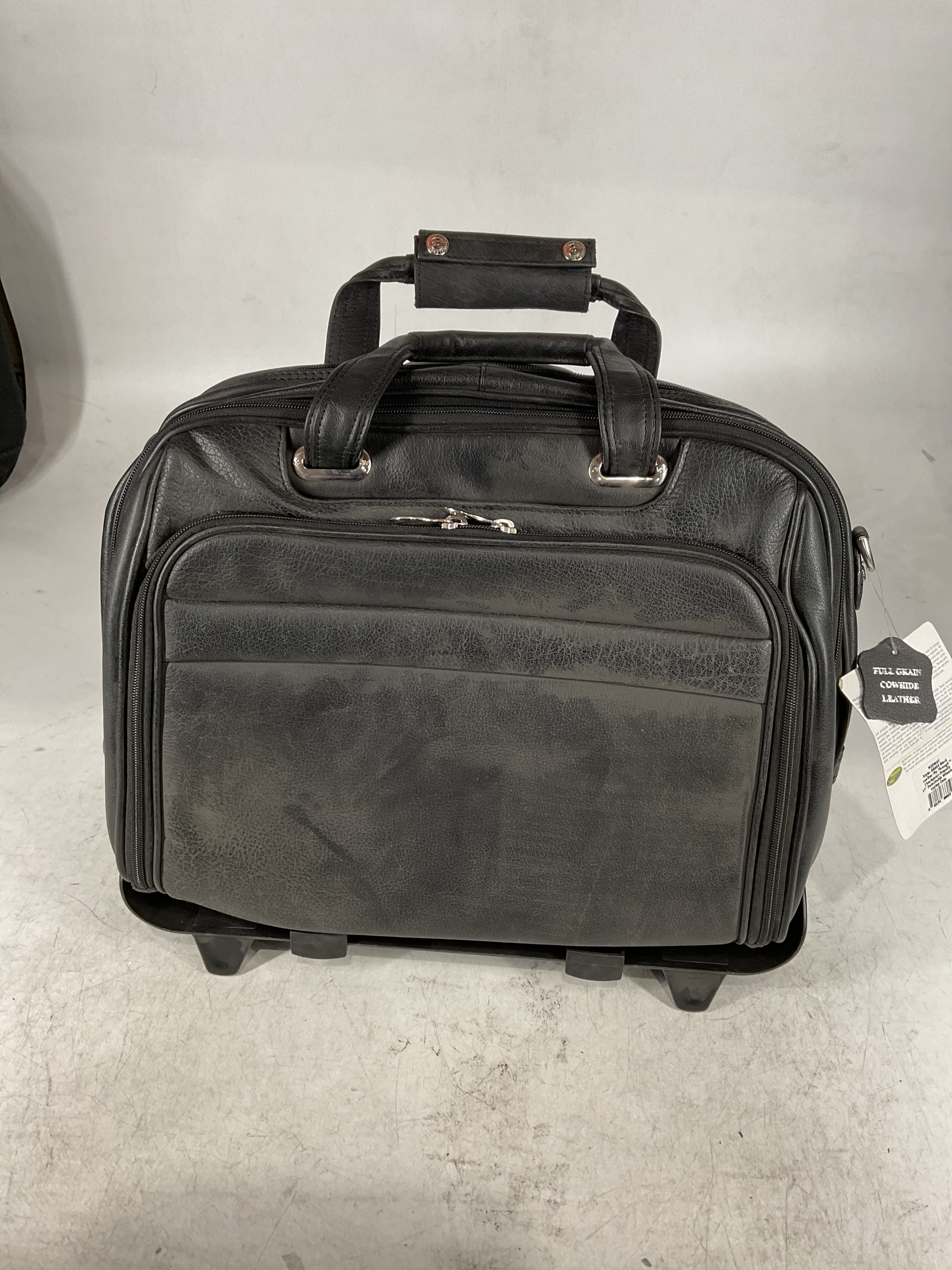 McKlein USA Midway 15.6" Leather Detachable Wheeled Laptop Briefcase Black One Size U2