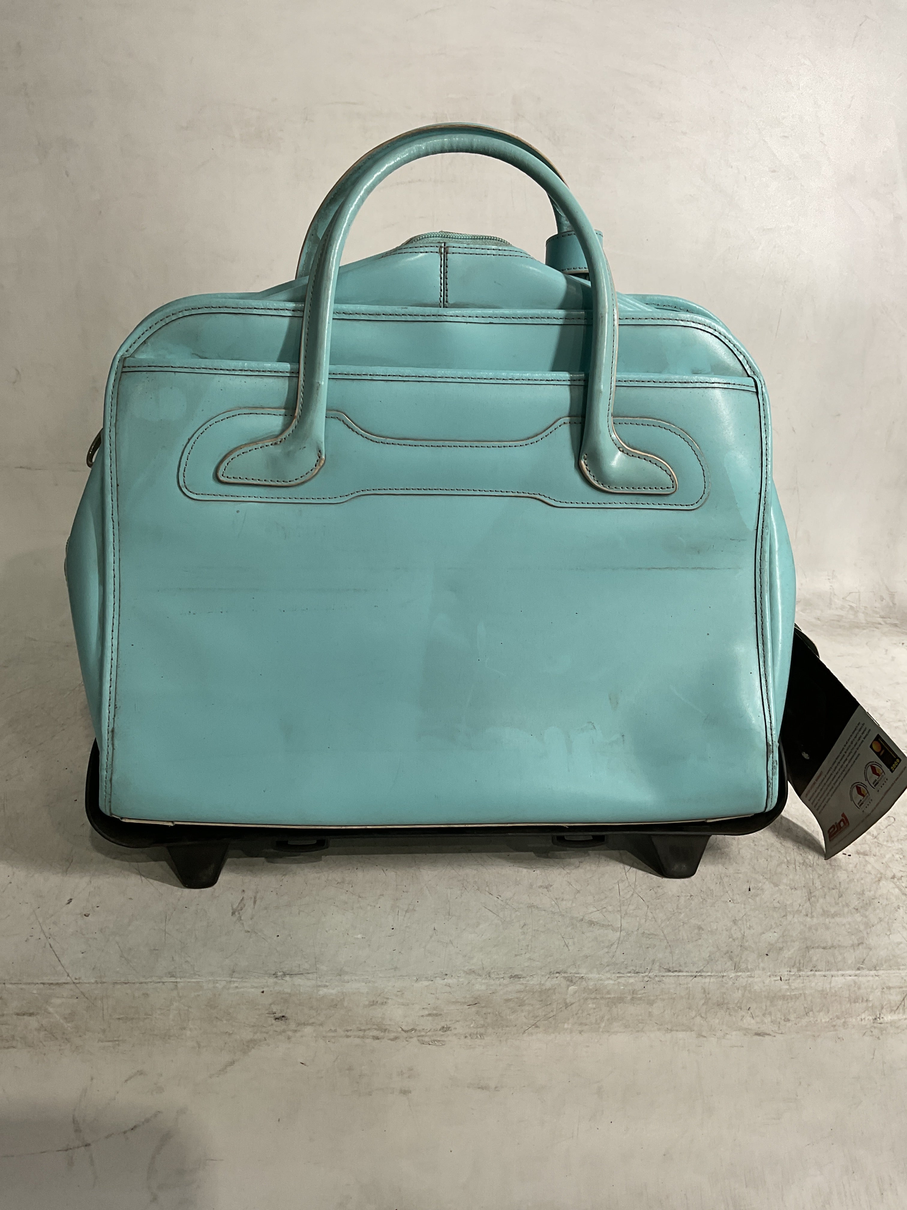 McKlein USA Willowbrook 15.6" Ladies' Leather Wheeled Laptop Briefcase ( Blue , One Size ) Blue One Size U2