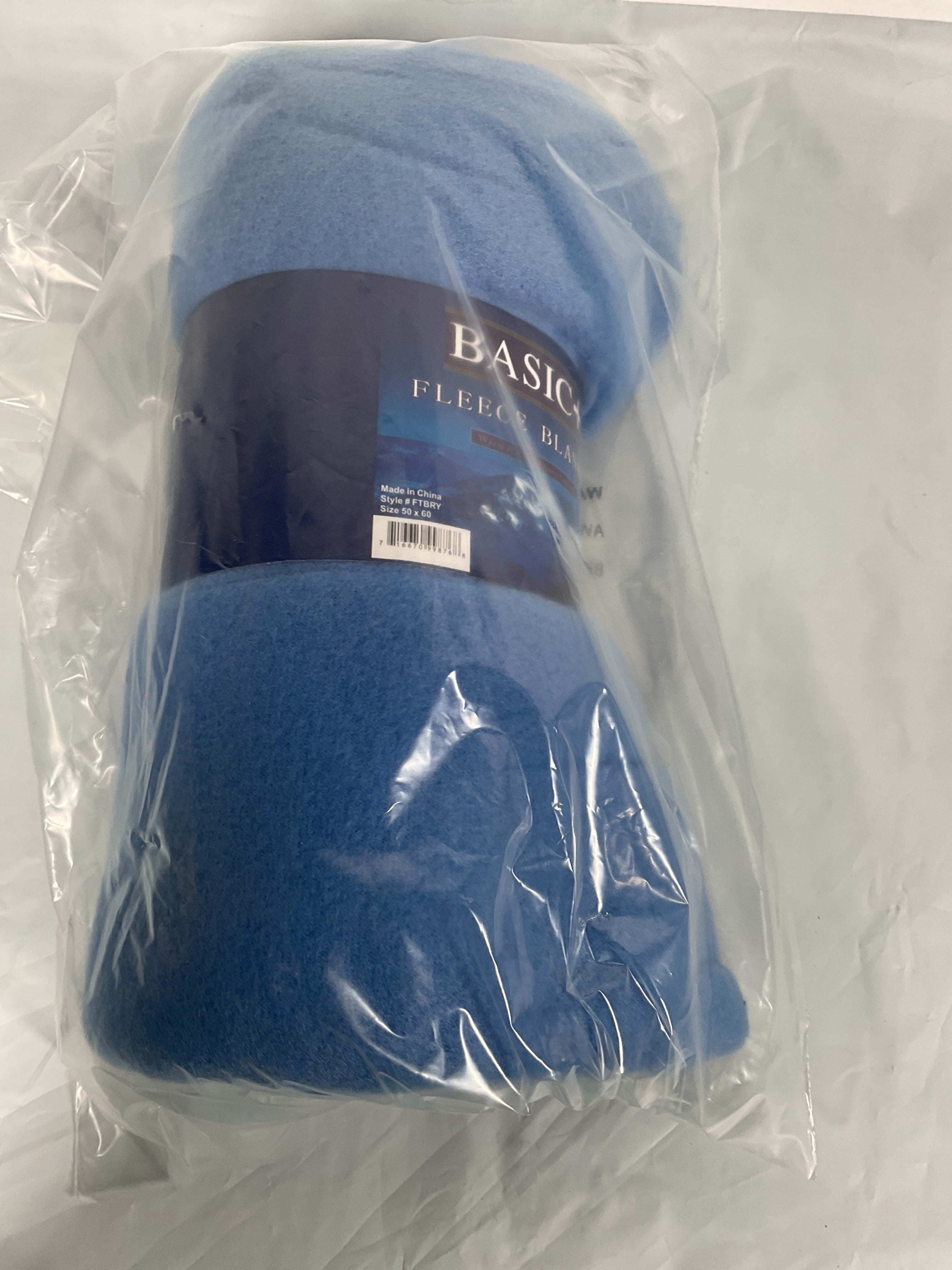 Basic+ Cozy 50 X 60 Fleece Throw Blanket -Baby Blue Baby Blue 50" x 60" U1